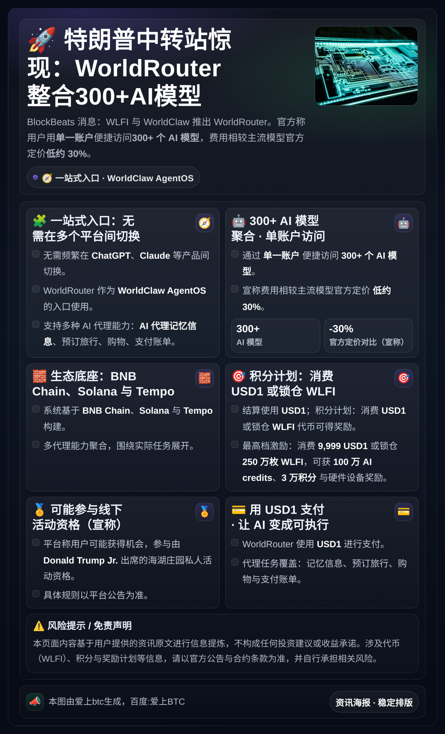 特朗普中转站惊现：WorldRouter整合300+AI模型