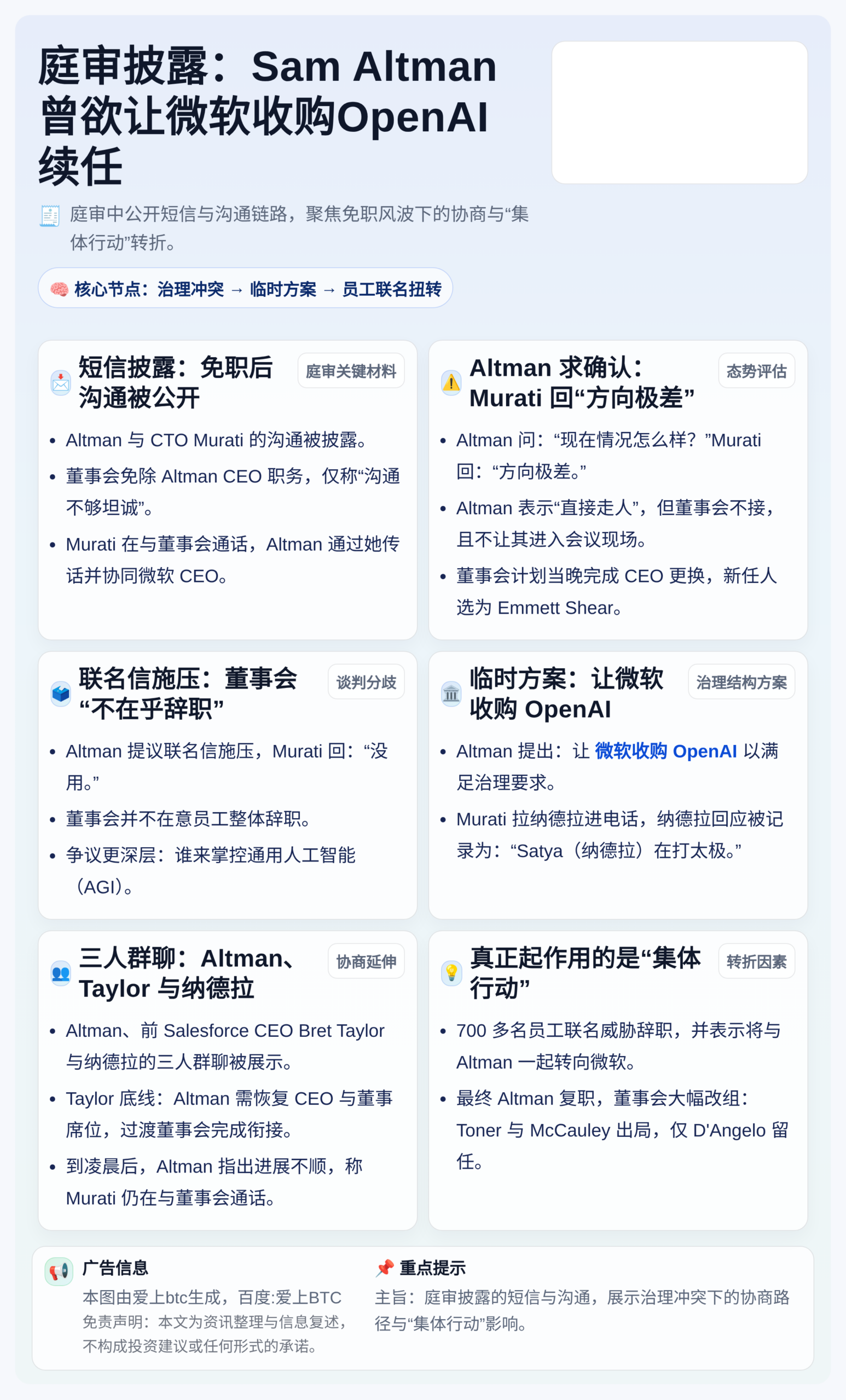 庭审披露：Sam Altman曾欲让微软收购OpenAI续任