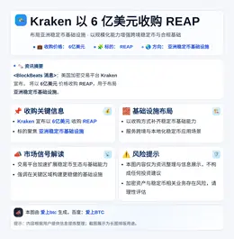 Kraken以6亿美元收购REAP：布局亚洲稳定币基础设施