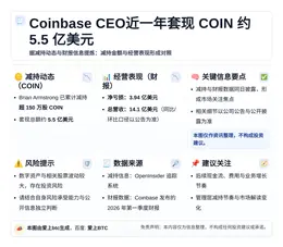 Coinbase CEO近一年套现COIN约5.5亿美元