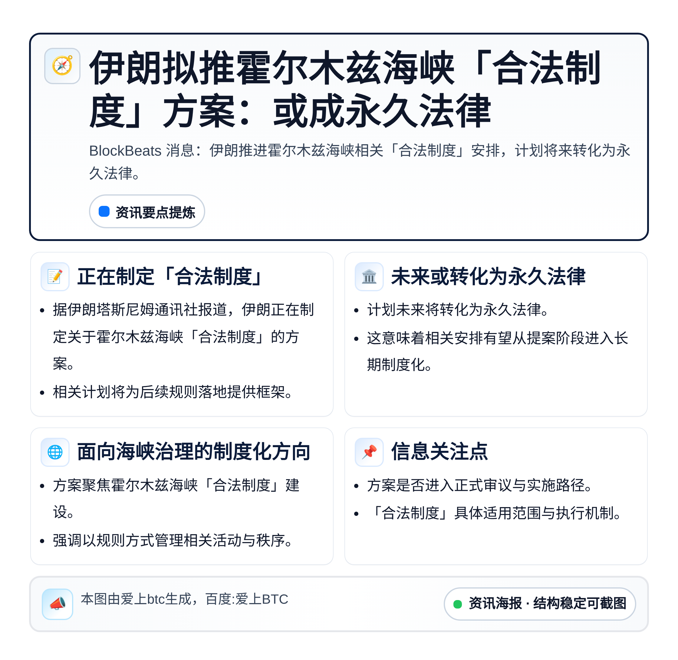 伊朗拟推霍尔木兹海峡合法制度方案：或成永久法律