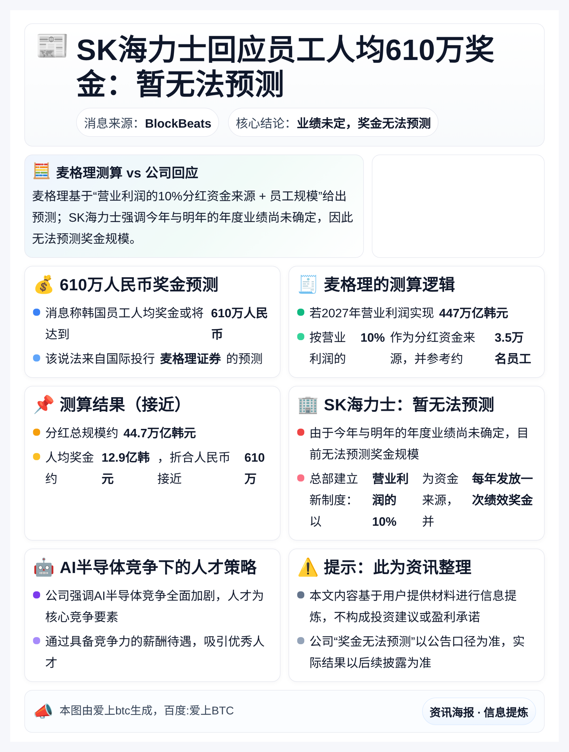 SK海力士回应员工人均610万奖金：暂无法预测