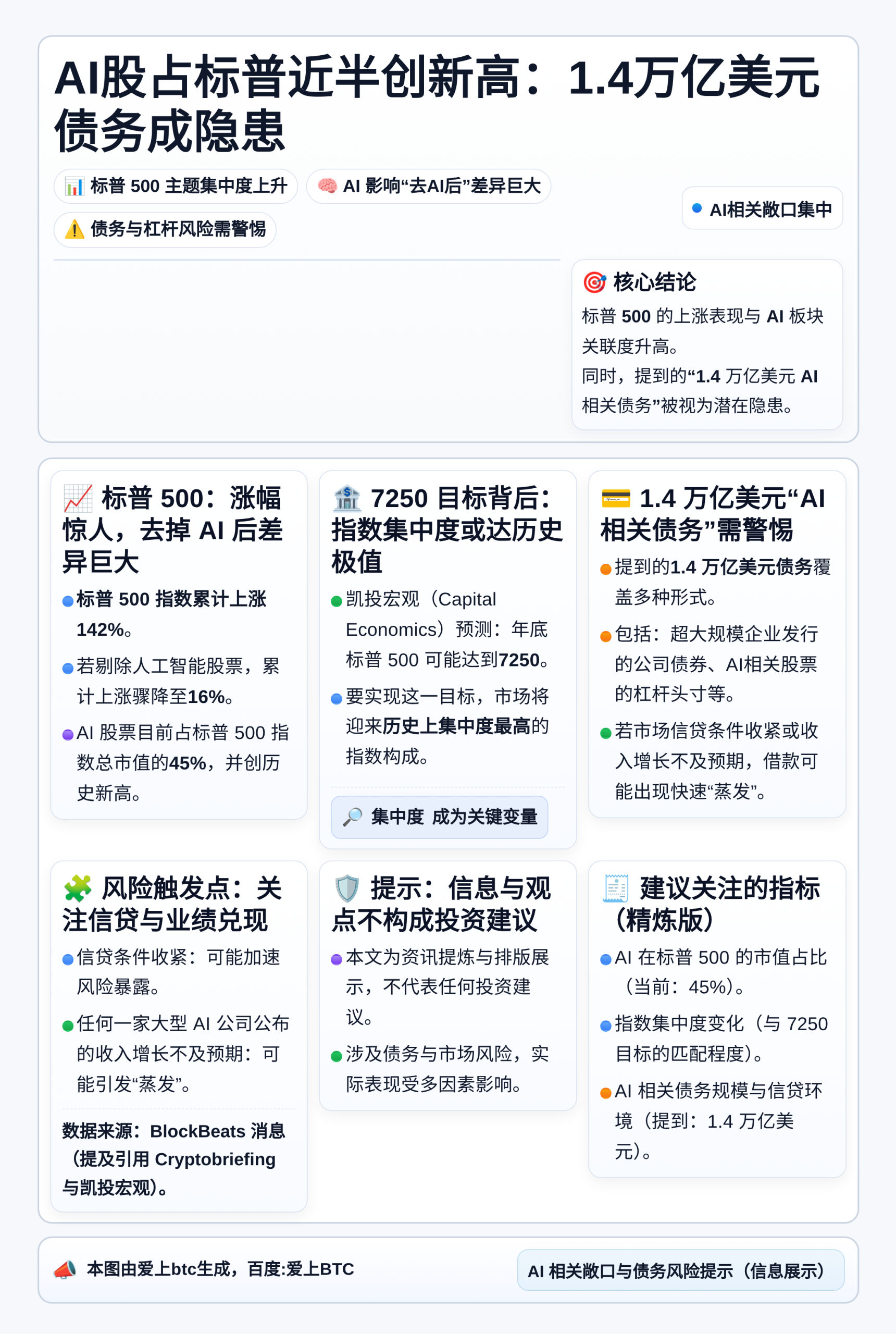 AI股占标普近半创新高：1.4万亿美元债务成隐患