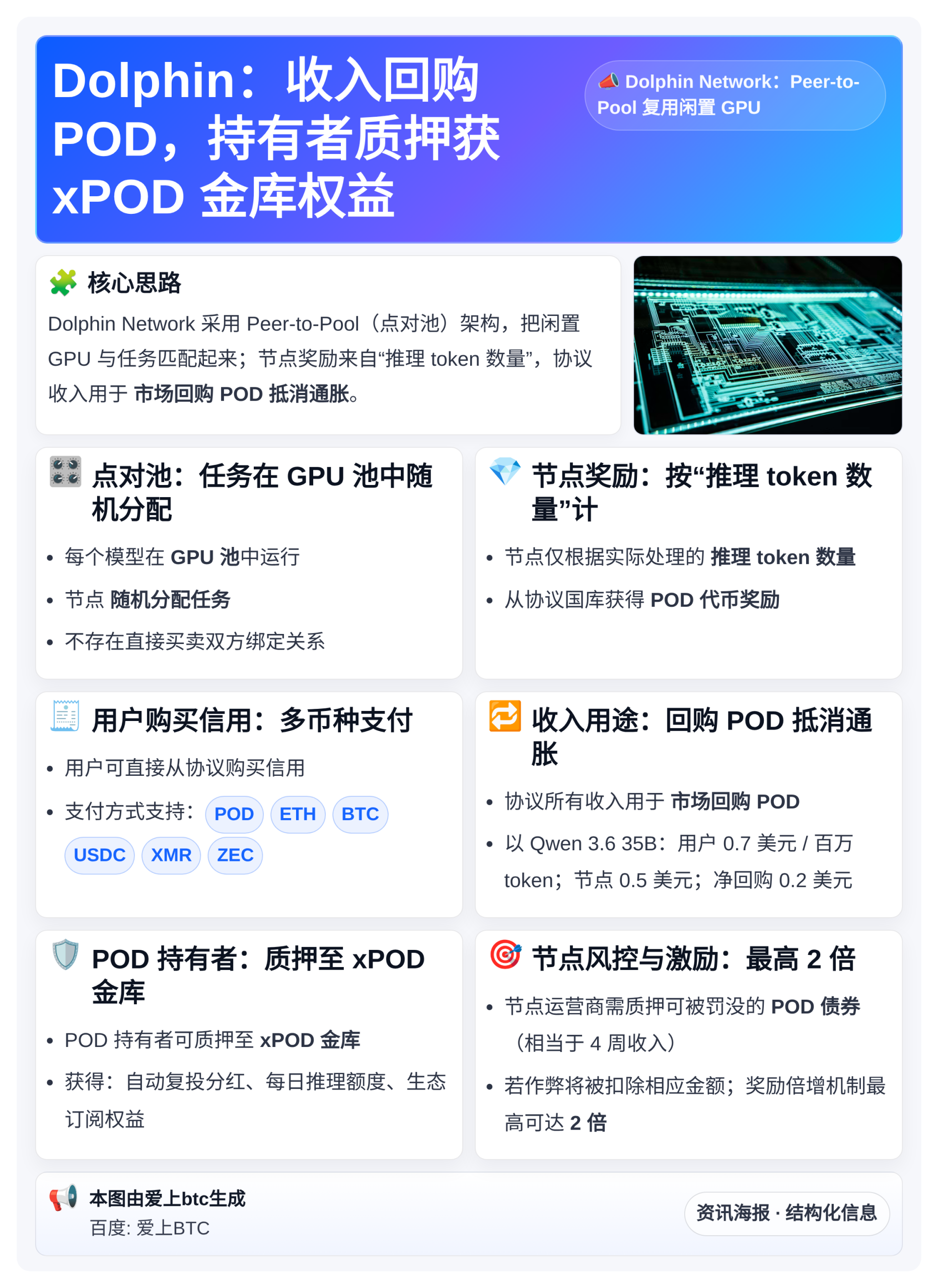Dolphin：收入回购POD，持有者质押获xPOD金库权益