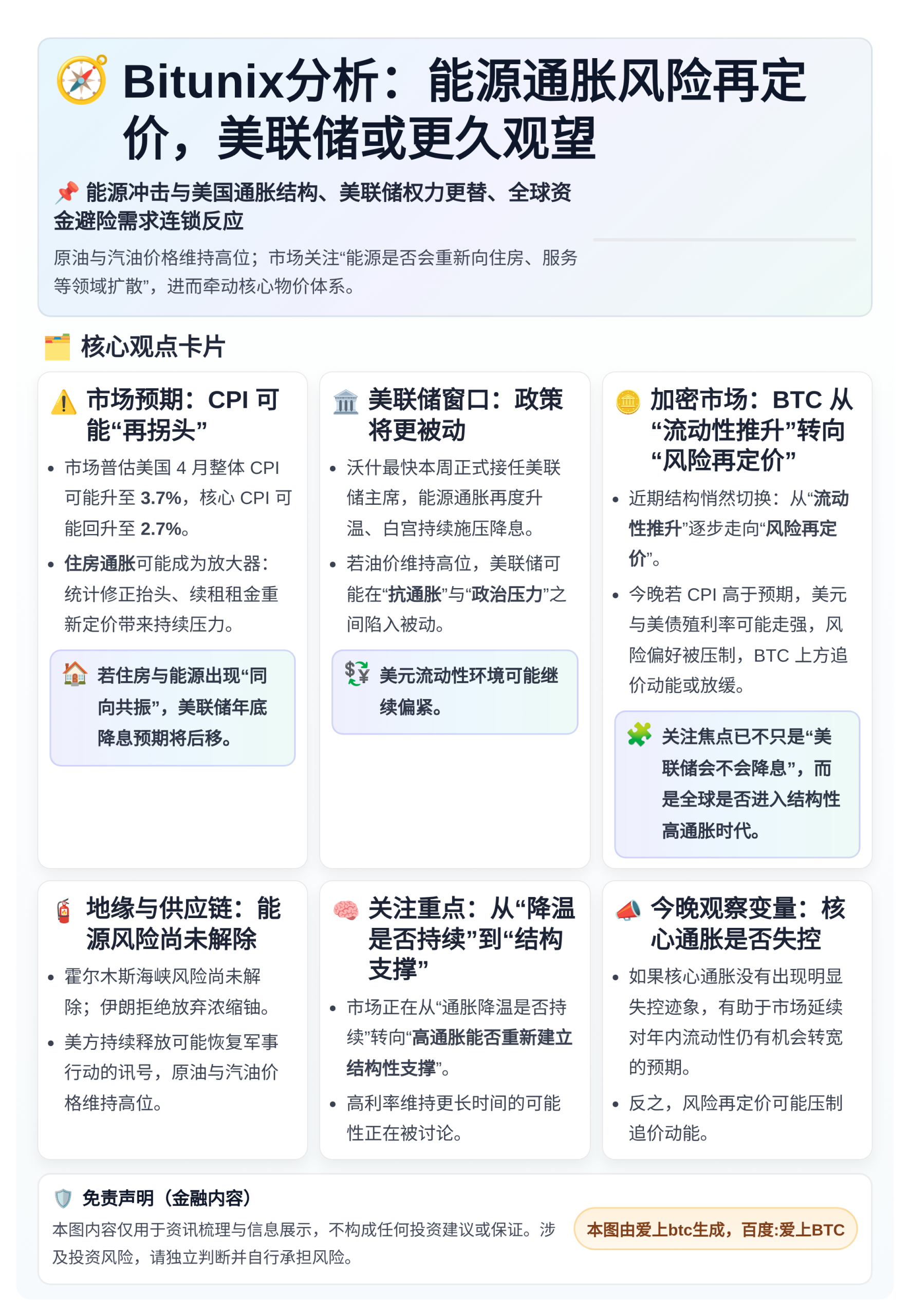 Bitunix分析：能源通胀风险再定价，美联储或更久观望