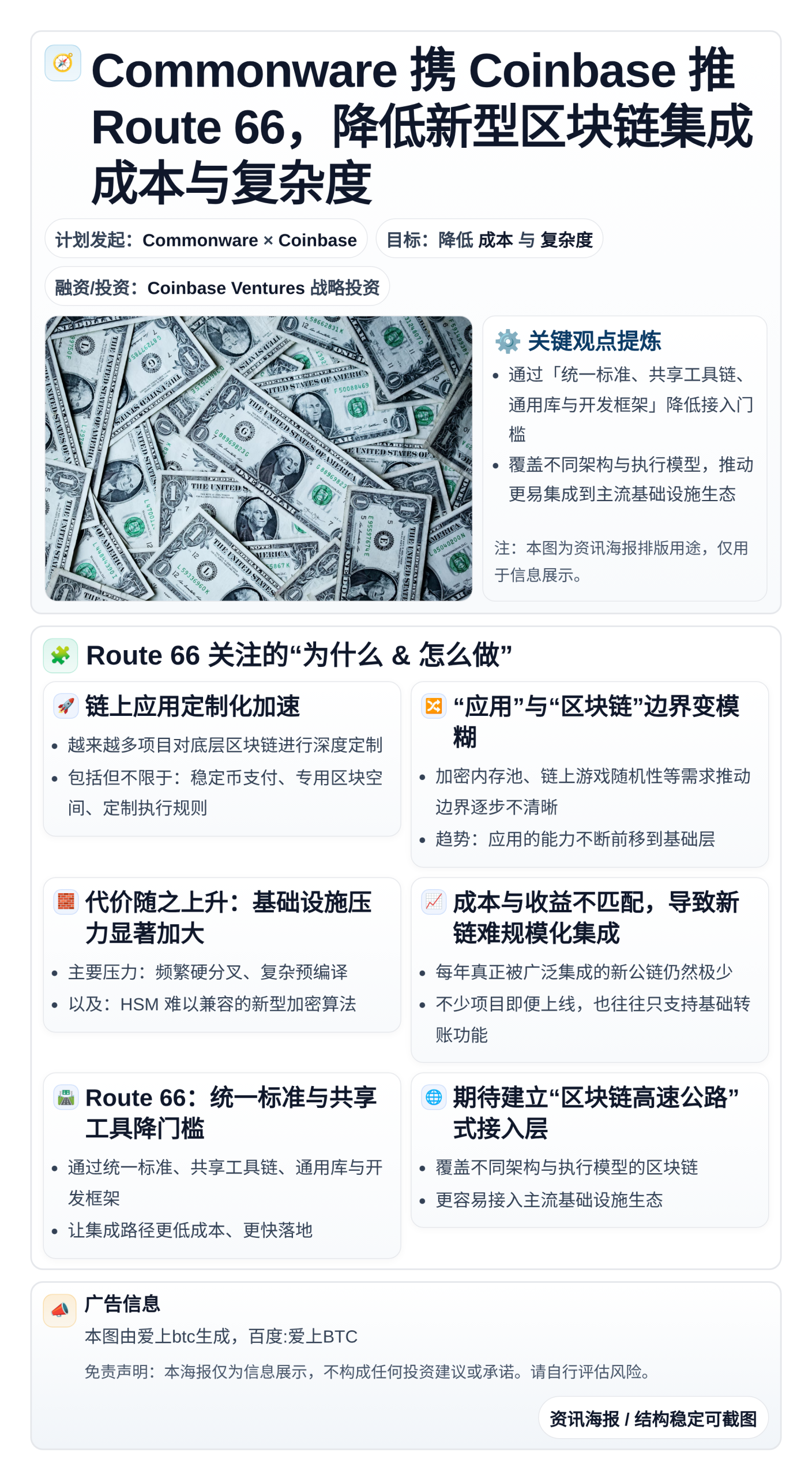 Commonware携Coinbase推Route66，降低