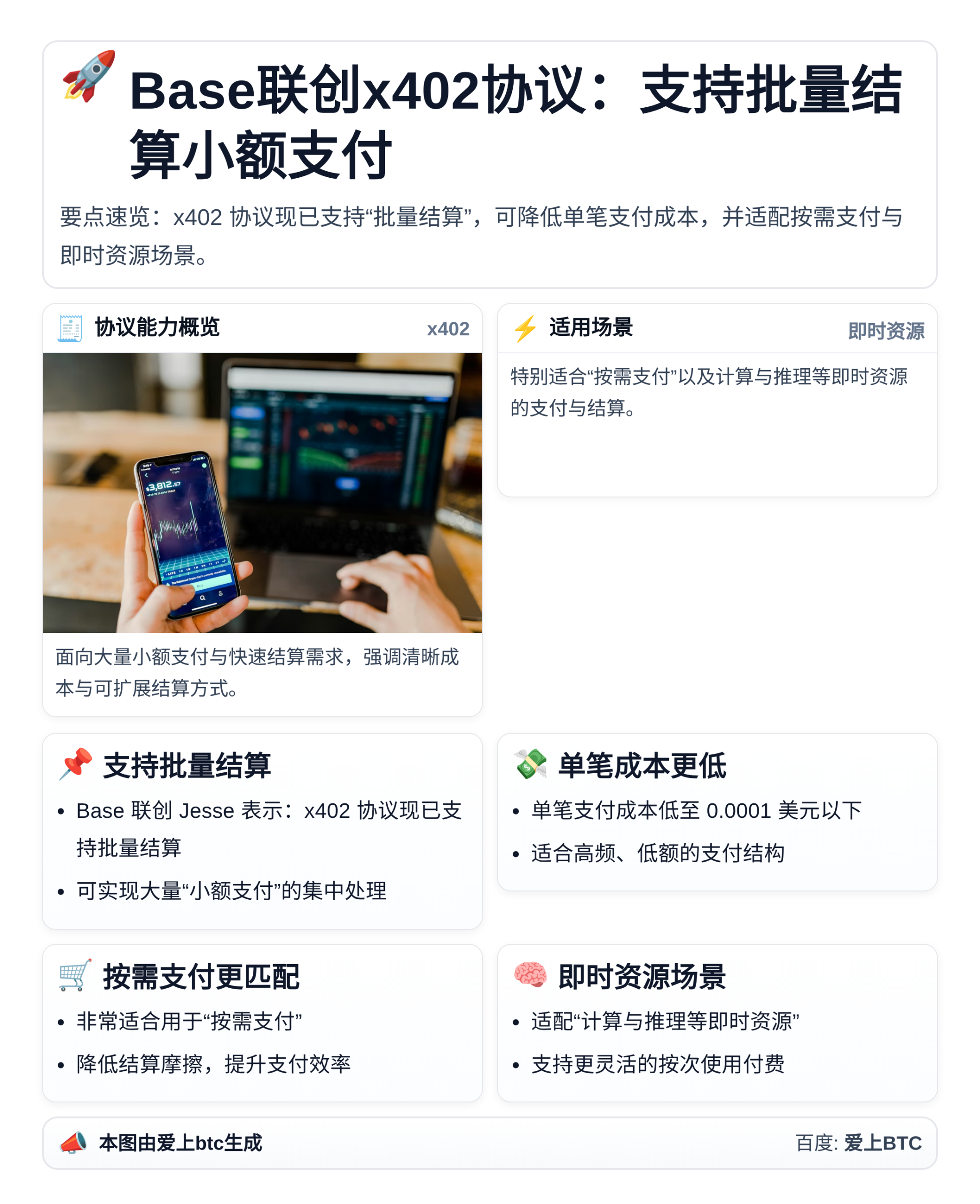 Base联创x402协议：支持批量结算小额支付