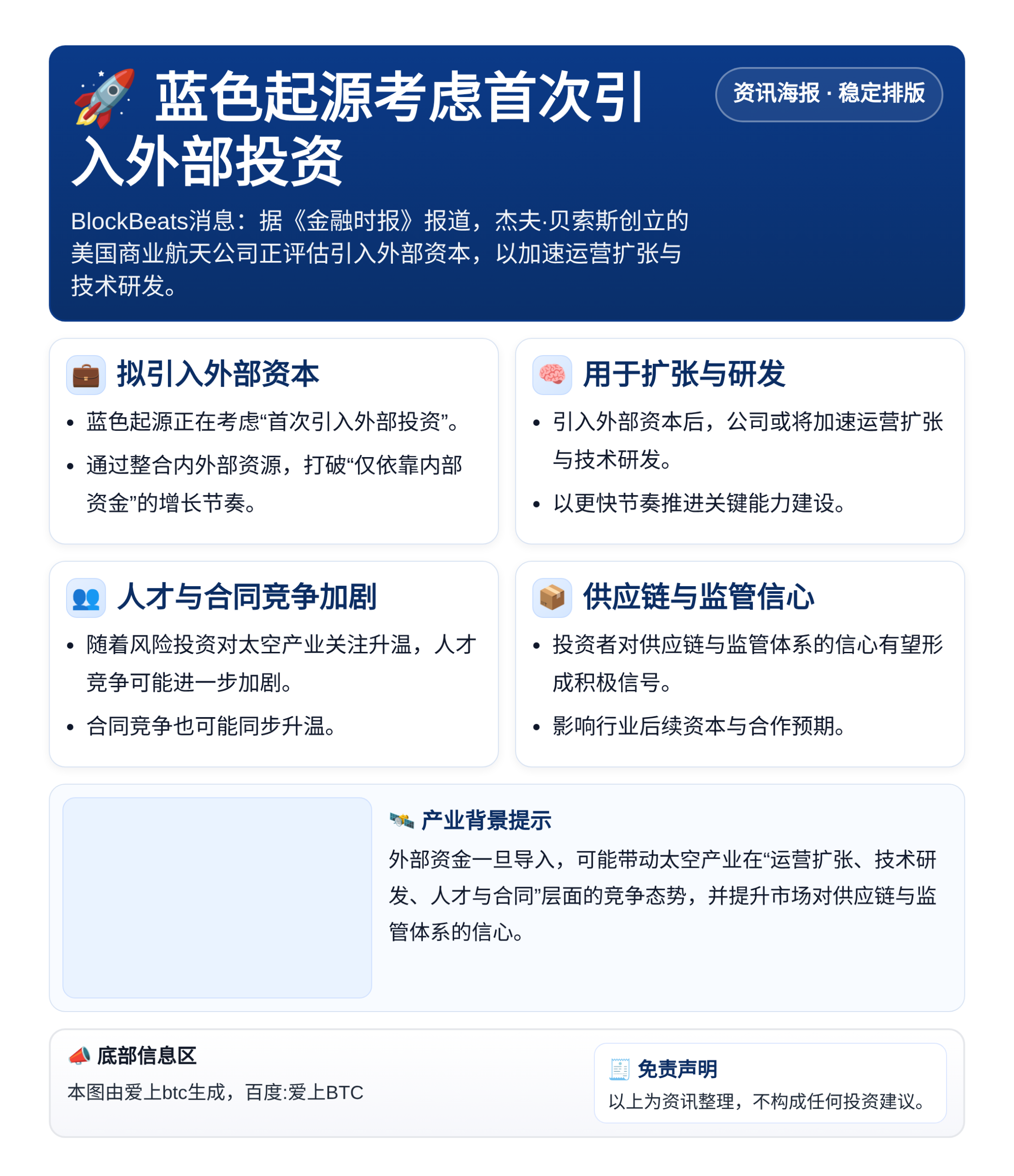 蓝色起源或首次引入外部投资