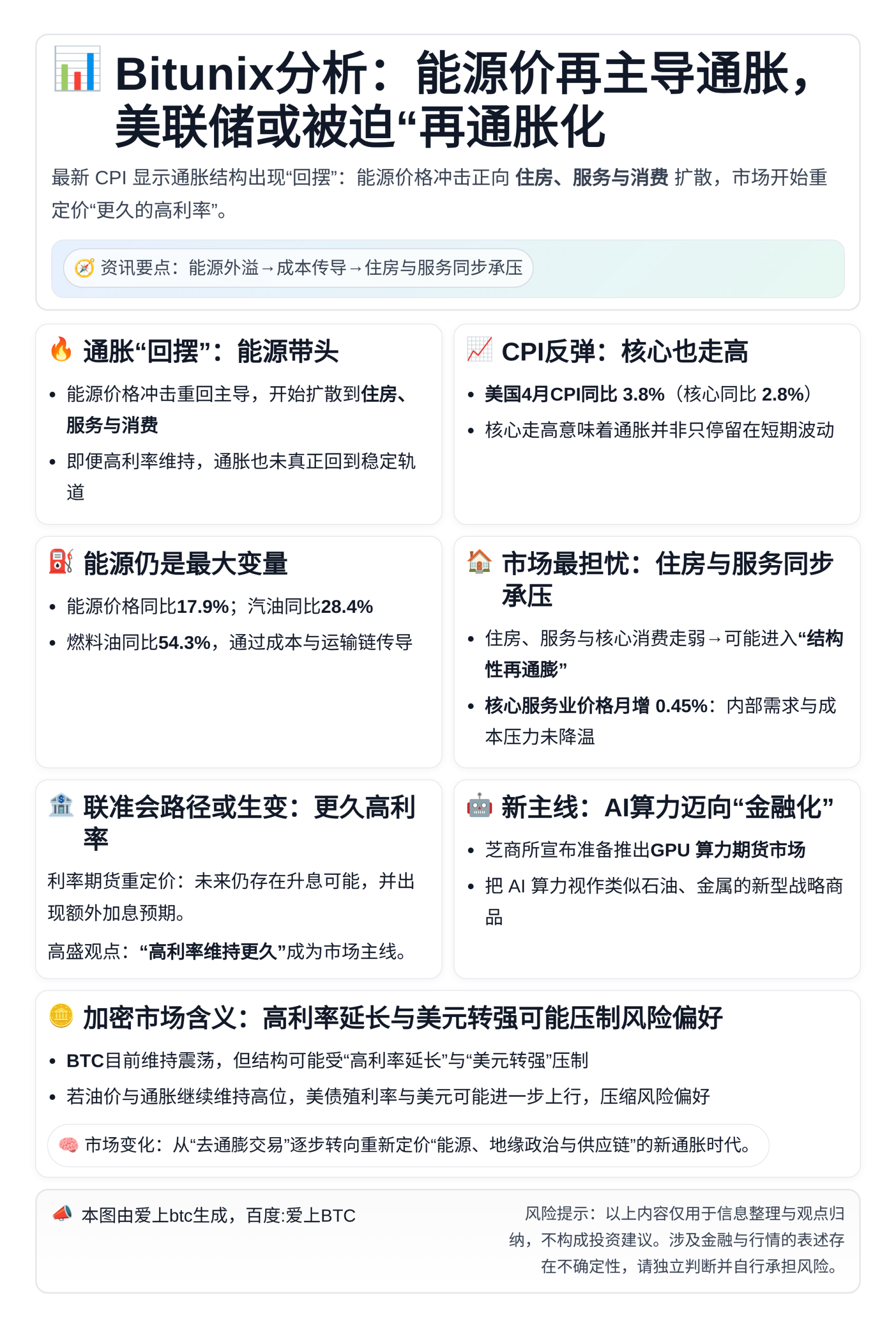Bitunix分析：能源价再主导通胀，美联储或被迫“再通胀化