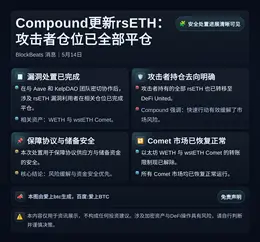 Compound更新rsETH：攻击者仓位已全部平仓