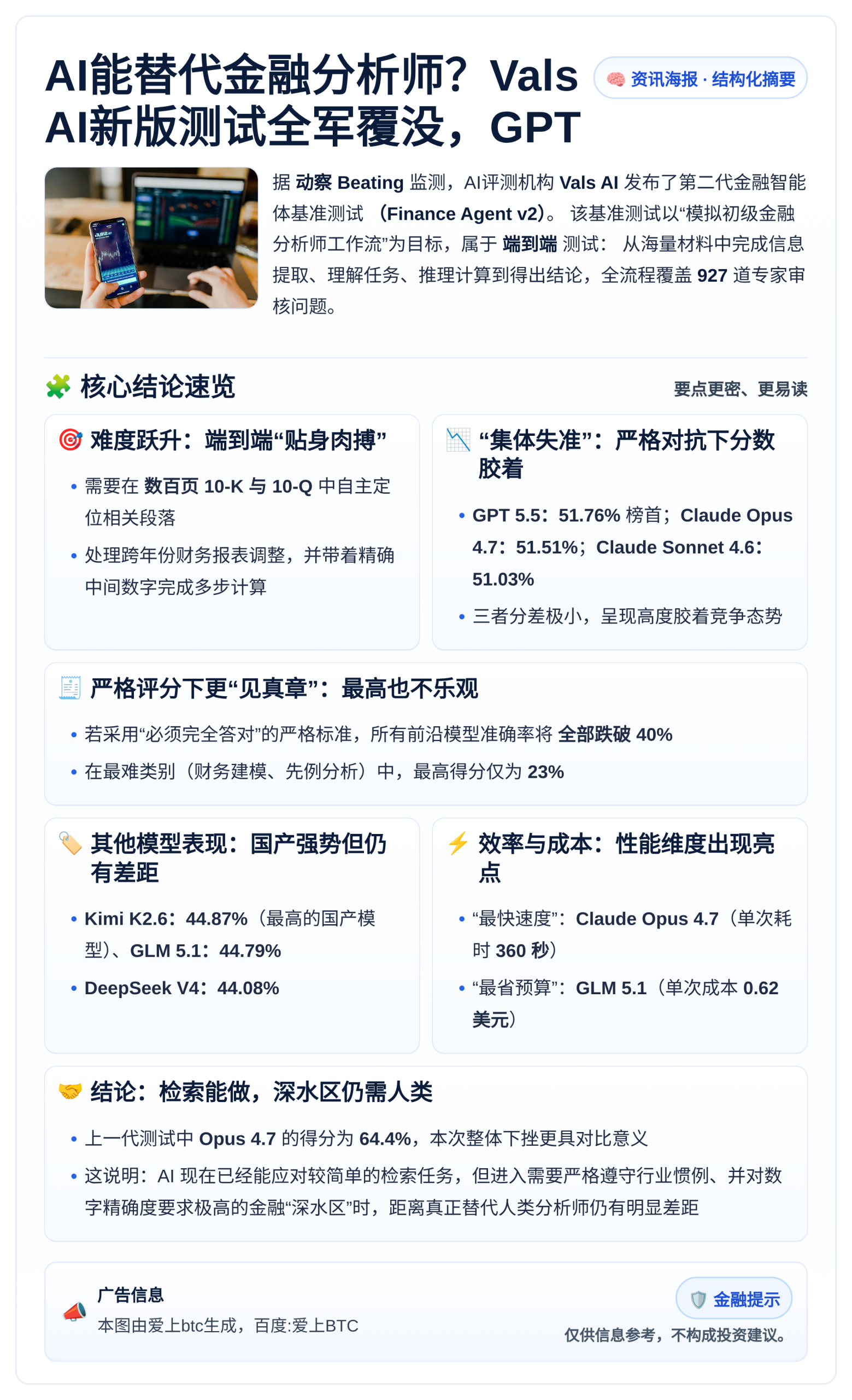 AI能替代金融分析师？Vals AI新版测试全军覆没，GPT
