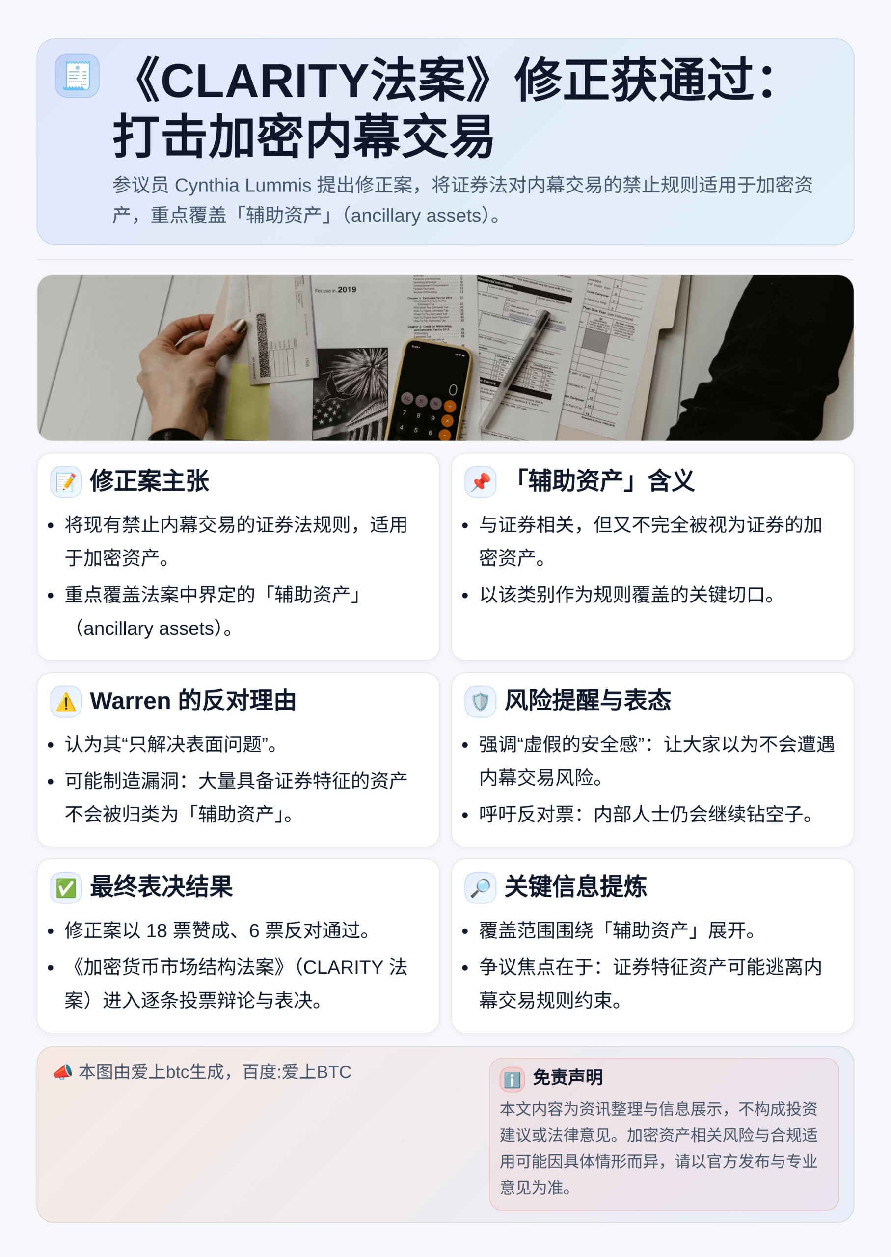 《CLARITY法案》修正获通过：打击加密内幕交易