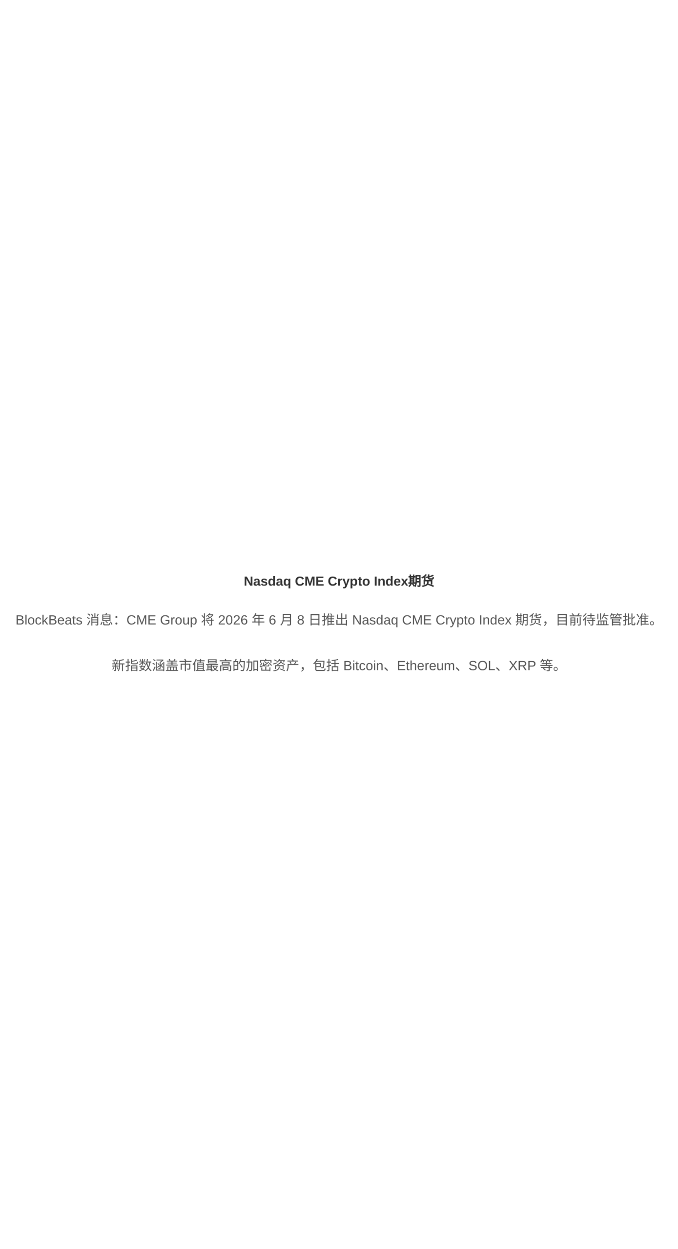 Nasdaq CME Crypto Index期货