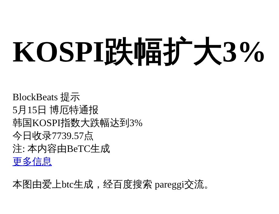 KOSPI跌幅扩大3%