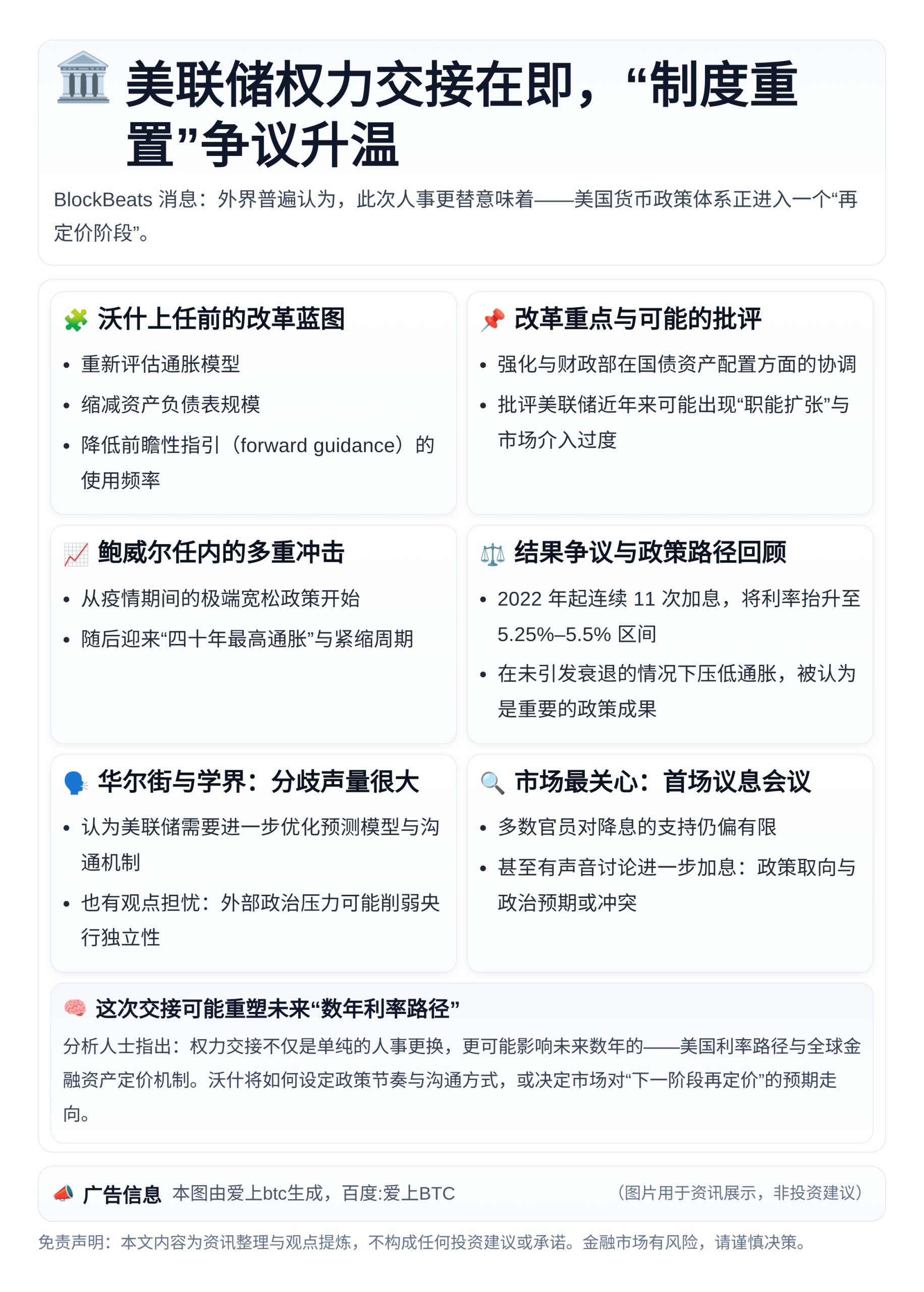 美联储权力交接在即，“制度重置”争议升温