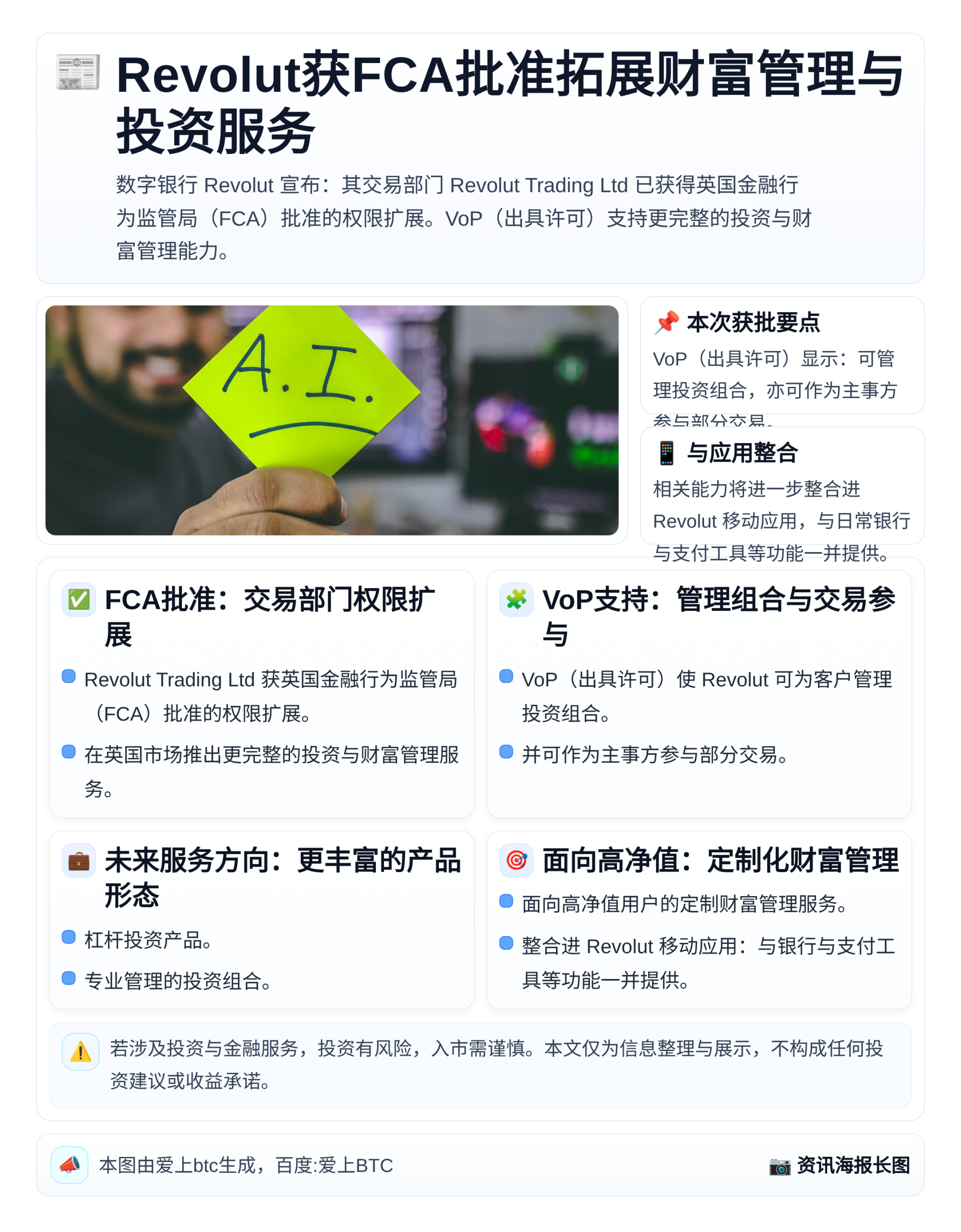 Revolut获FCA批准拓展财富管理与投资服务