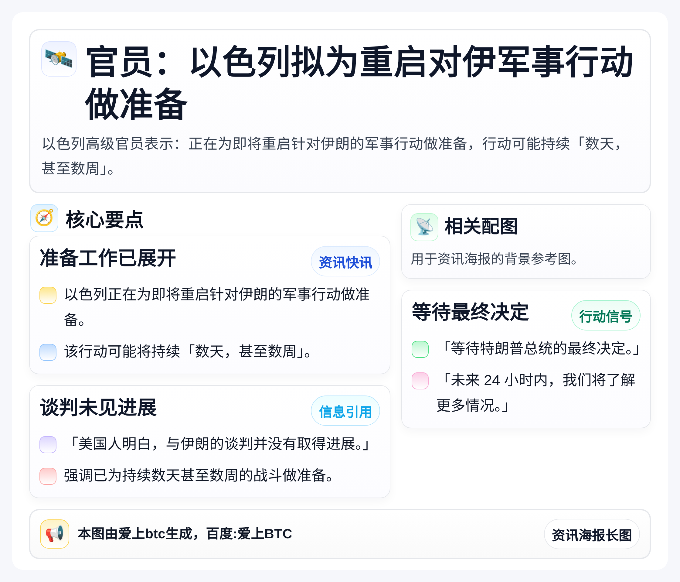 官员：以色列拟为重启对伊军事行动做准备