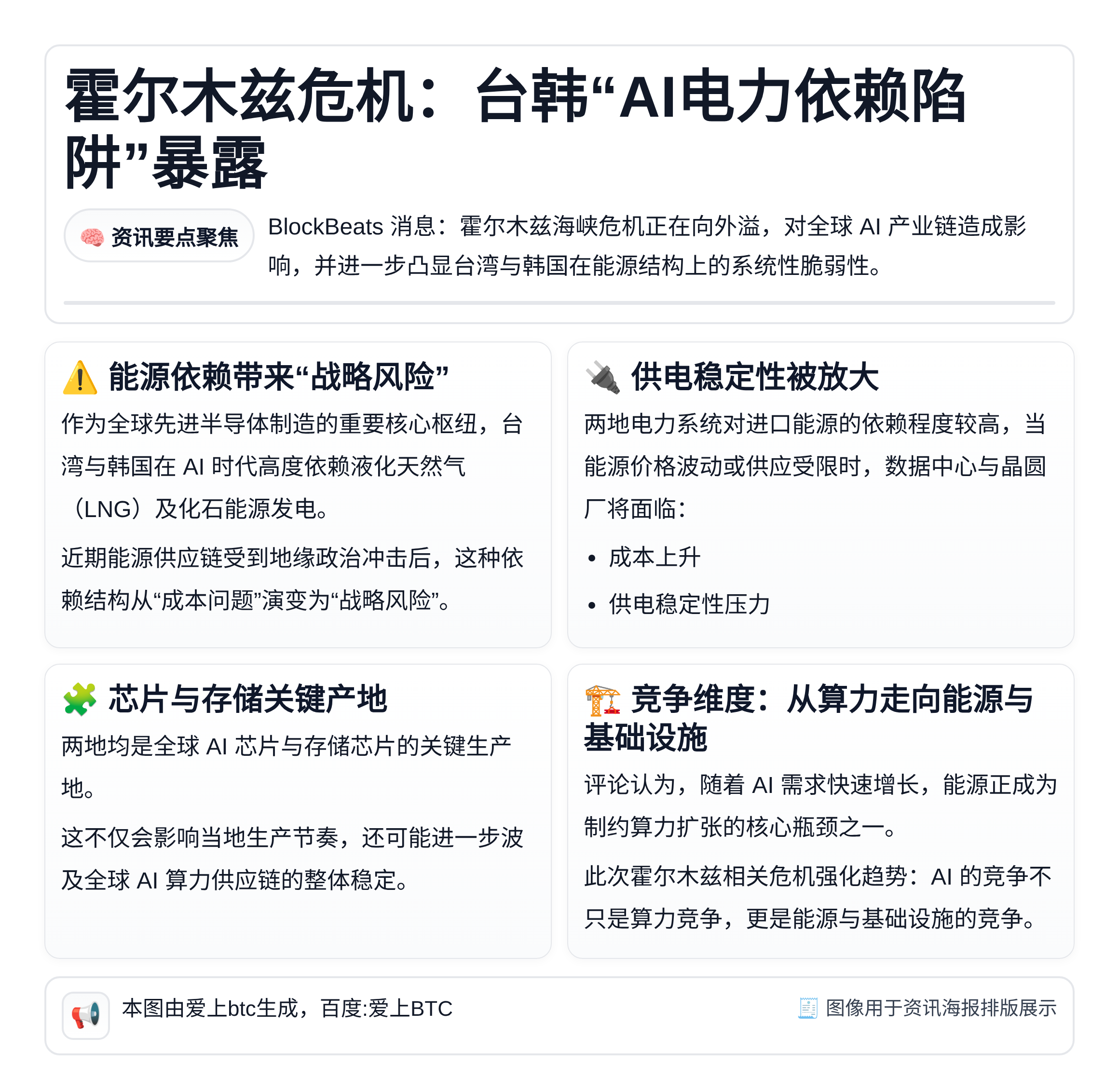 霍尔木兹危机：台韩“AI电力依赖陷阱”暴露