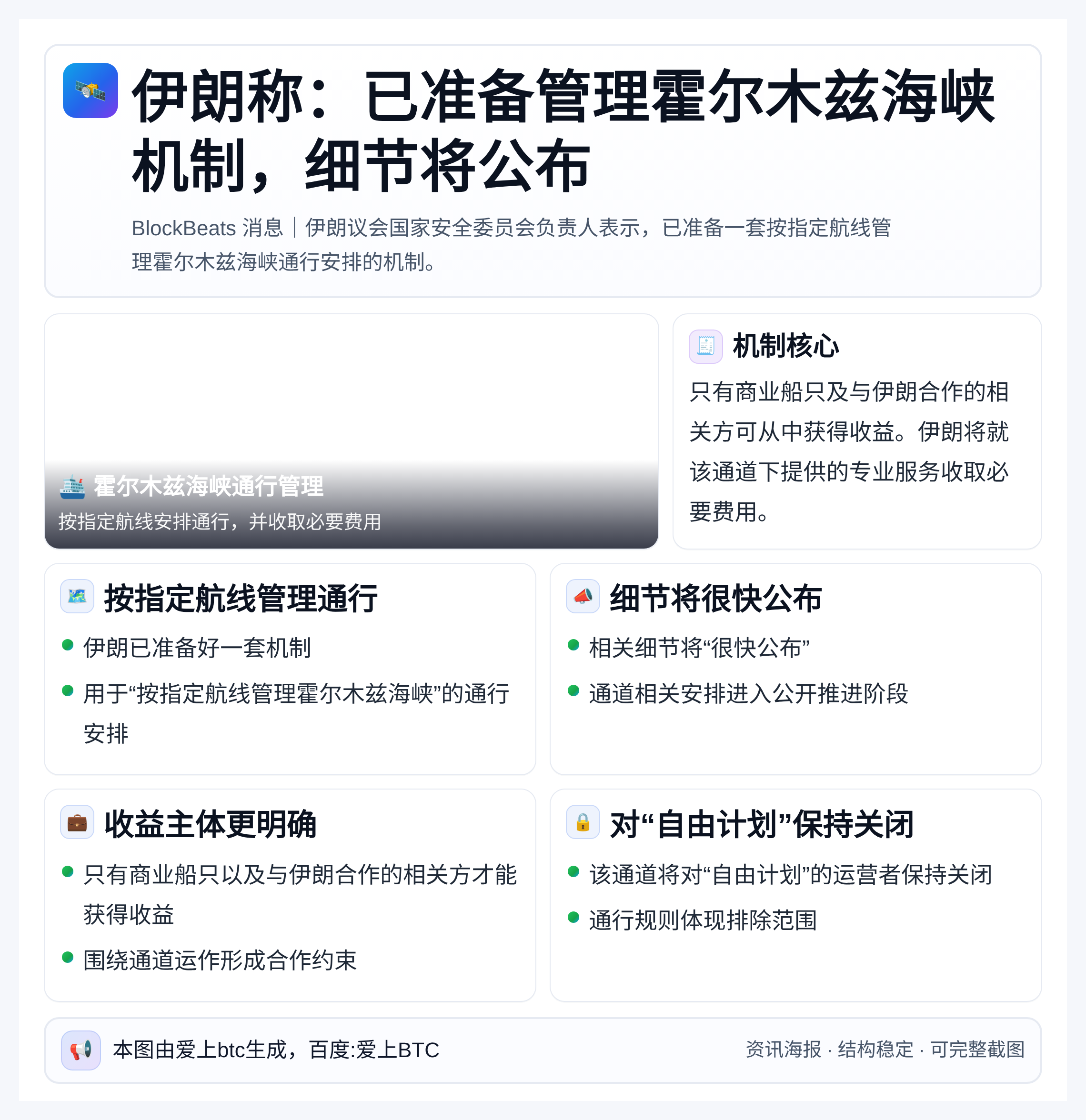 伊朗称：已准备管理霍尔木兹海峡机制，细节将公布