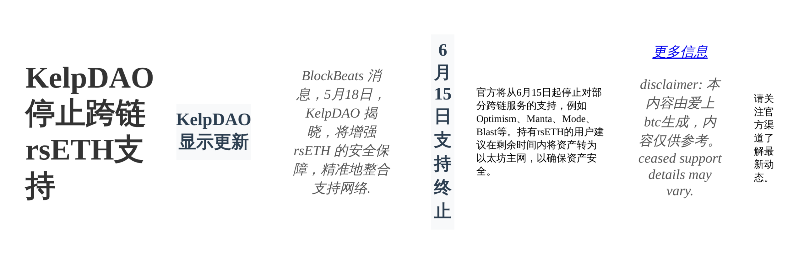 KelpDAO停止跨链rsETH支持