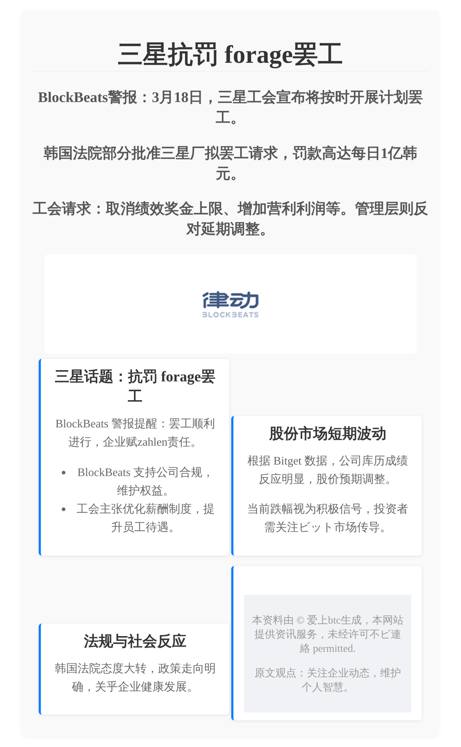 三星抗罚 forage罢工