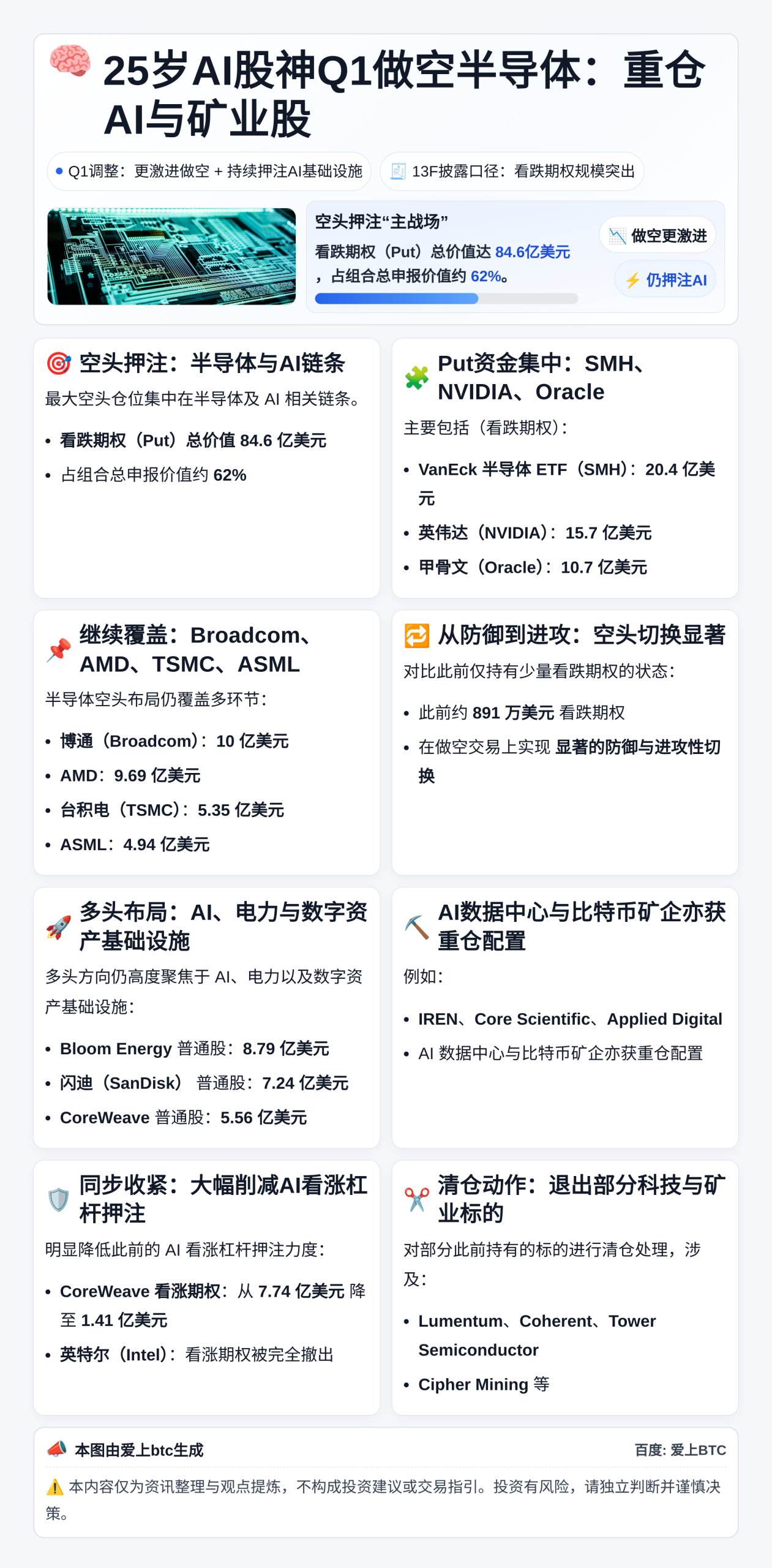 25岁AI股神Q1做空半导体：重仓AI与矿业股