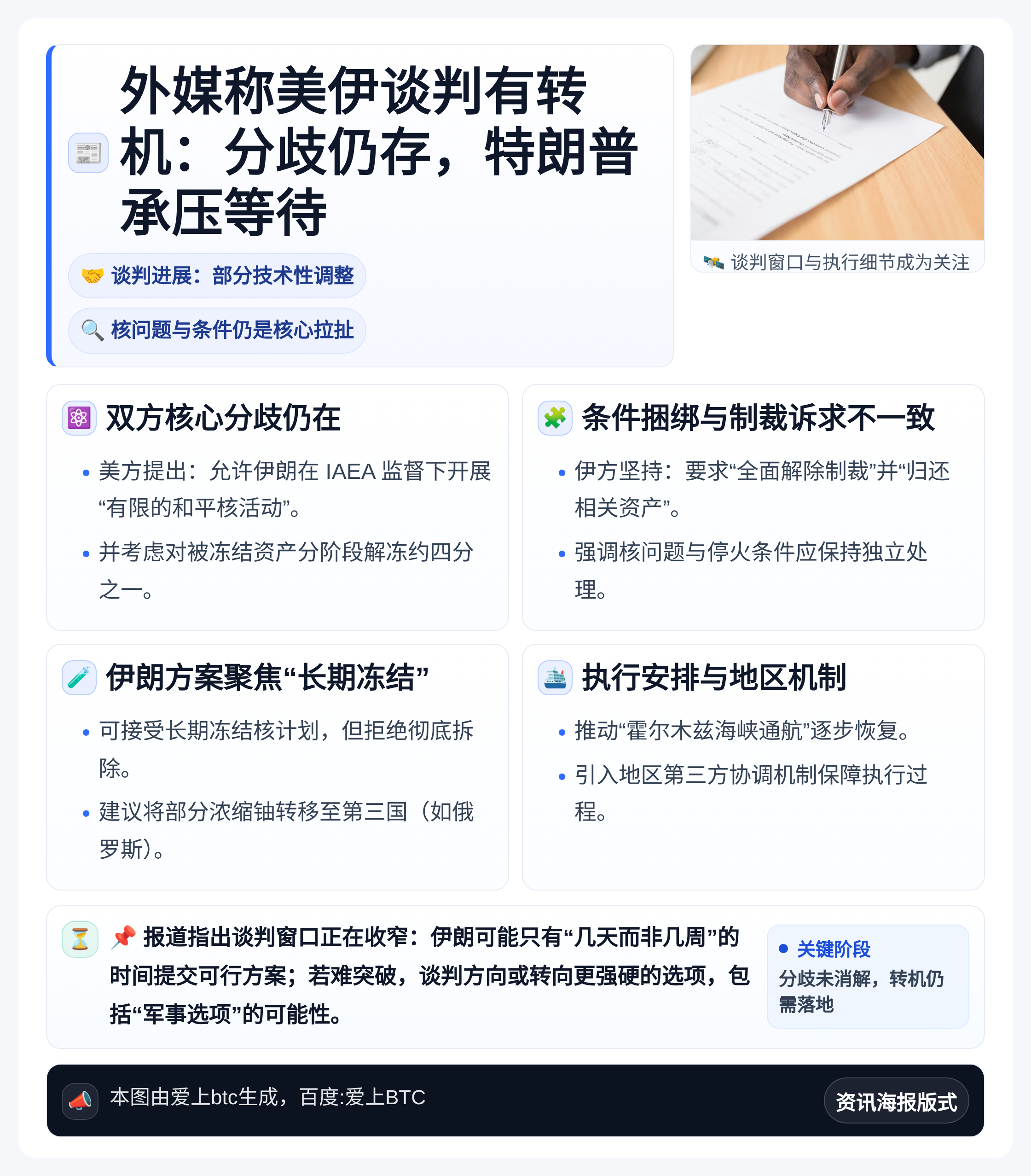 外媒称美伊谈判有转机：分歧仍存，特朗普承压等待