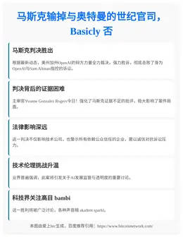 马斯克输掉与奥特曼的世纪官司， Basically 否