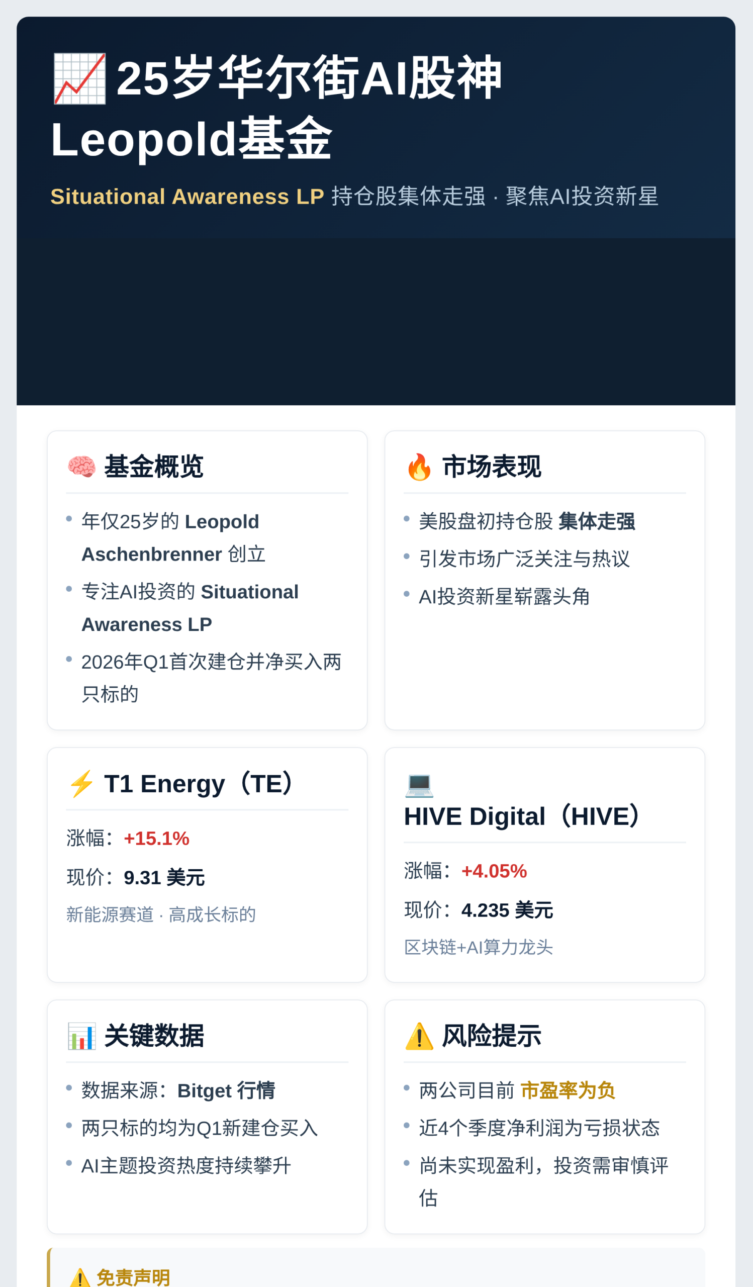 25岁华尔街AI股神Leopold基金
