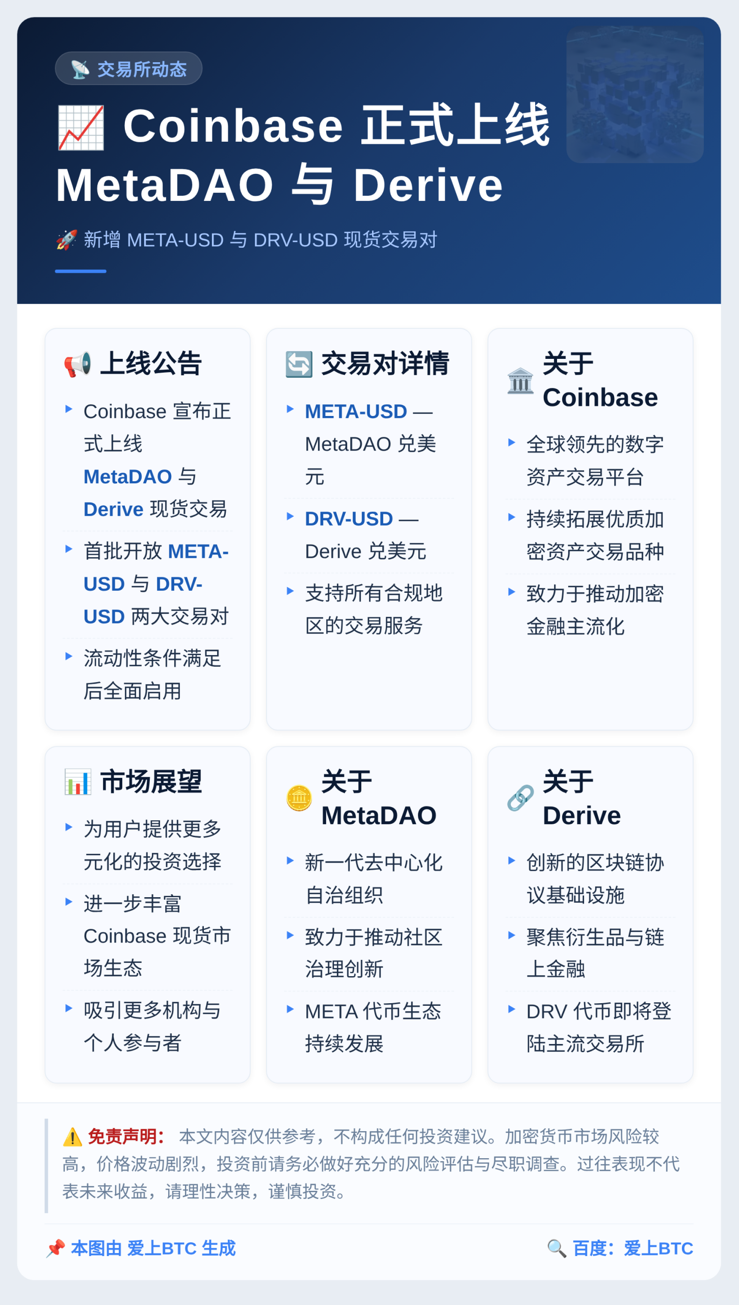 Coinbase 5/27 上线 MetaDAO 与 Der