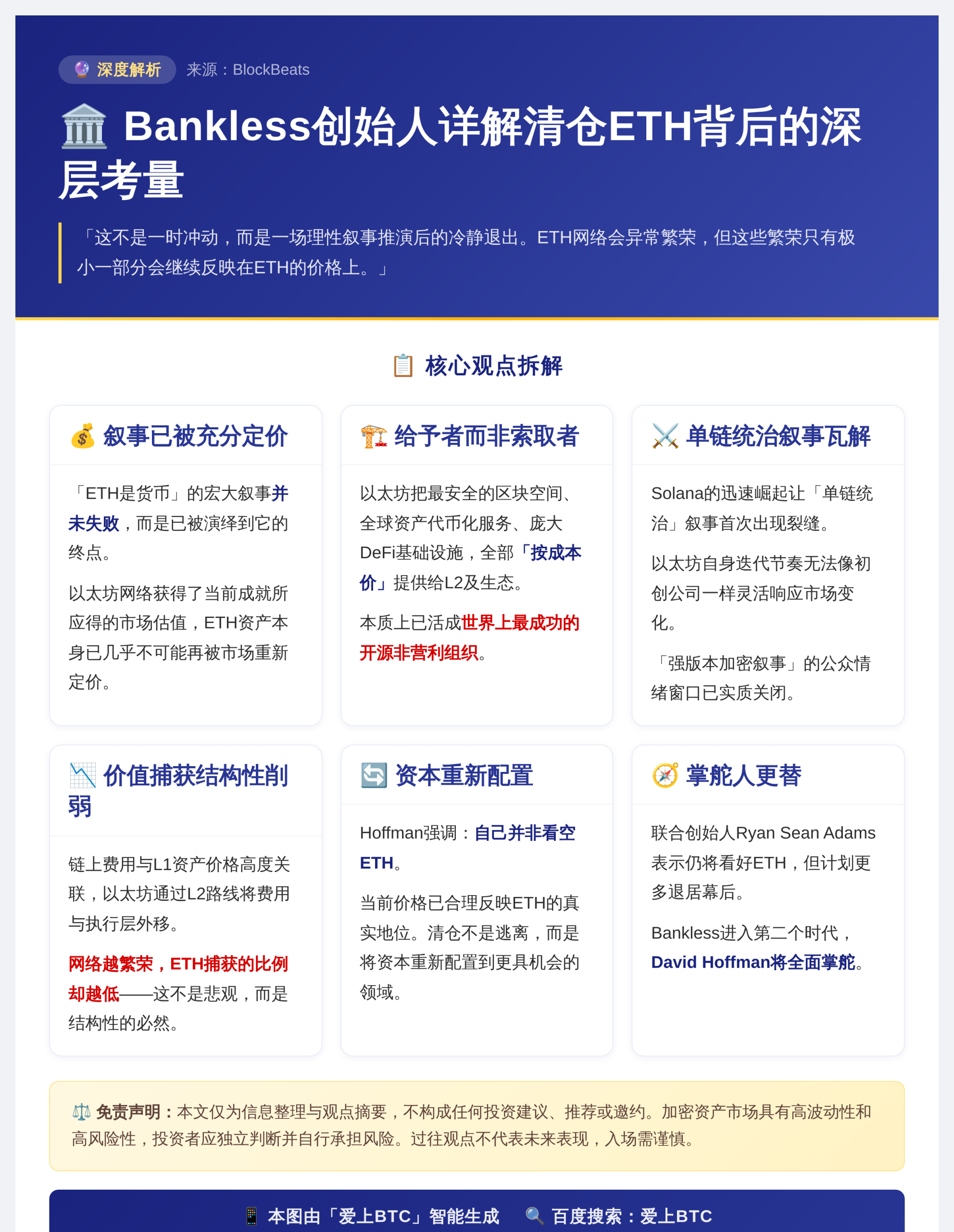 Bankless创始人详解清仓ETH背后的深层考量