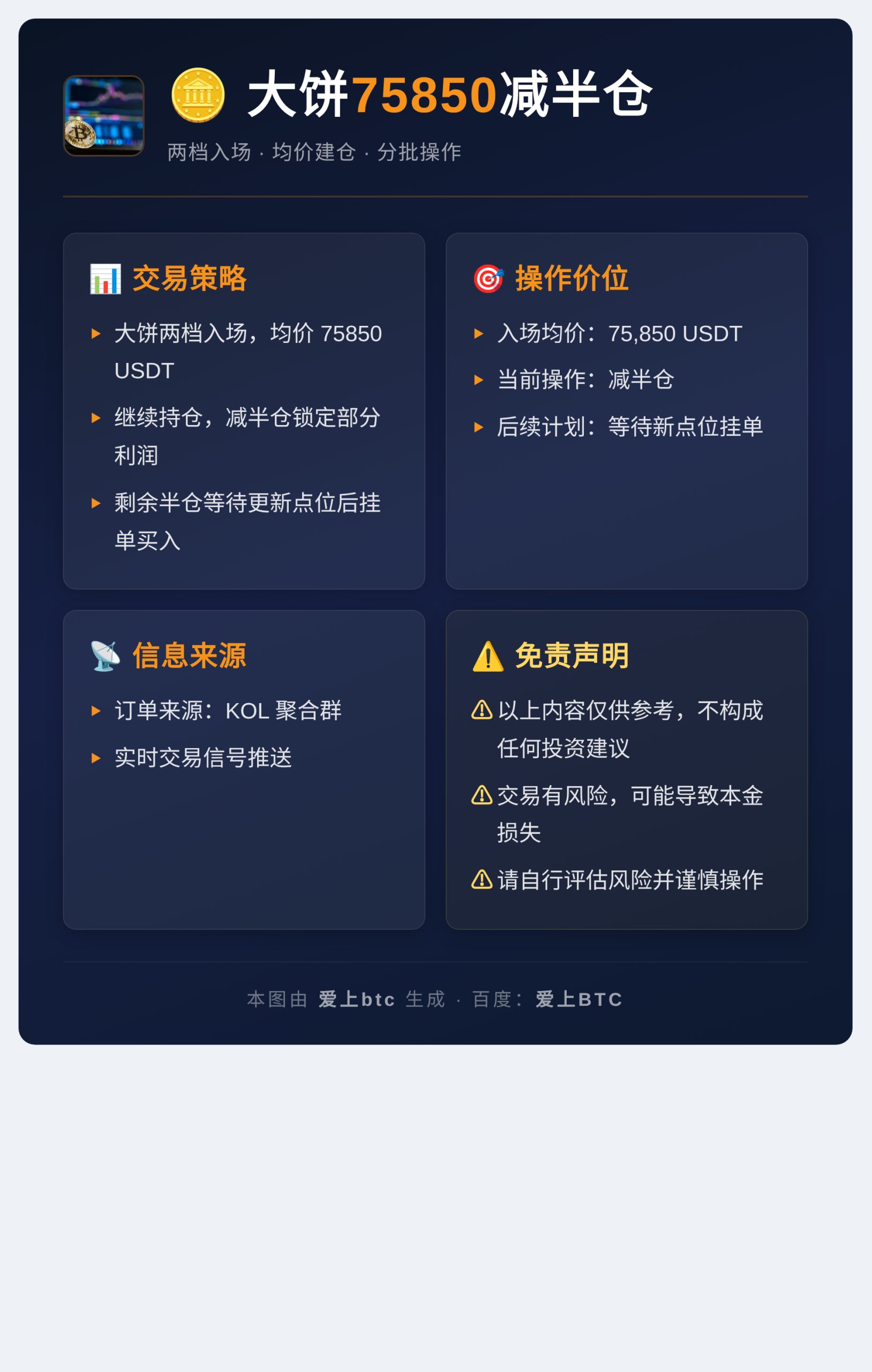 大饼75850减半仓