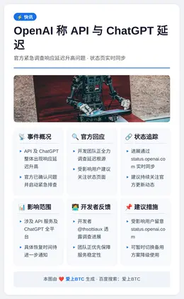 OpenAI 称 API 与 ChatGPT 延迟