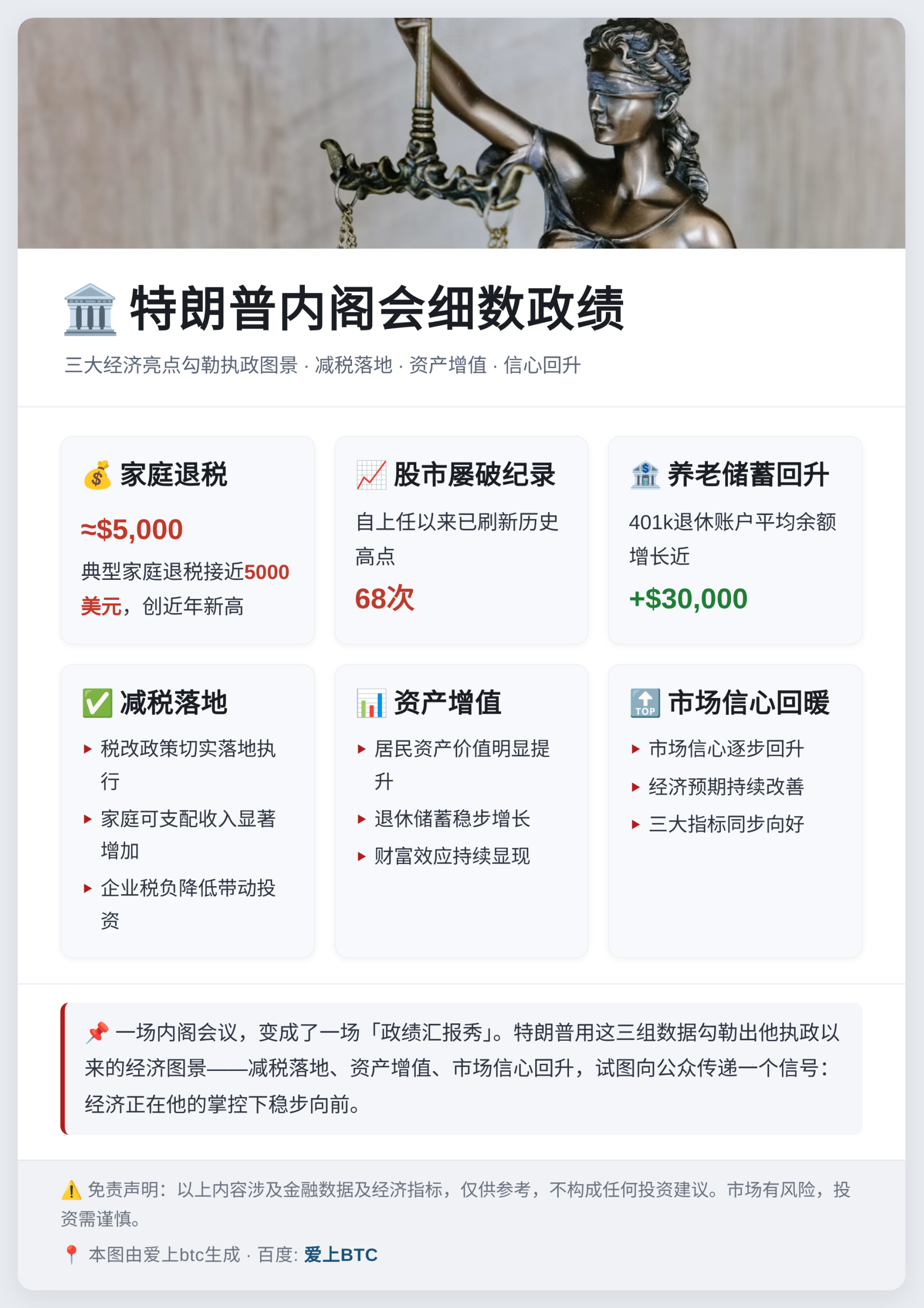 特朗普内阁会细数政绩