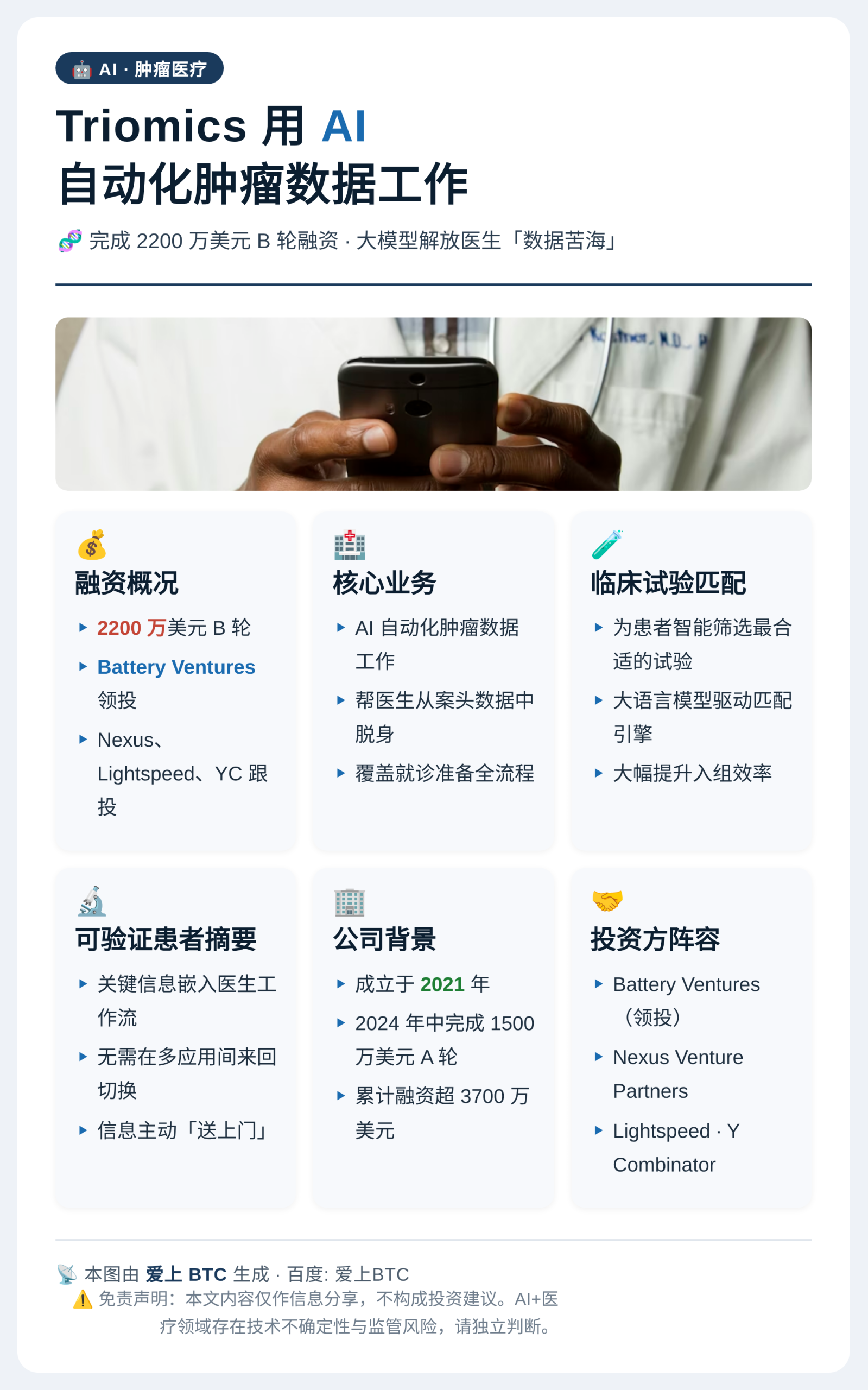 Triomics用AI自动化肿瘤数据工作