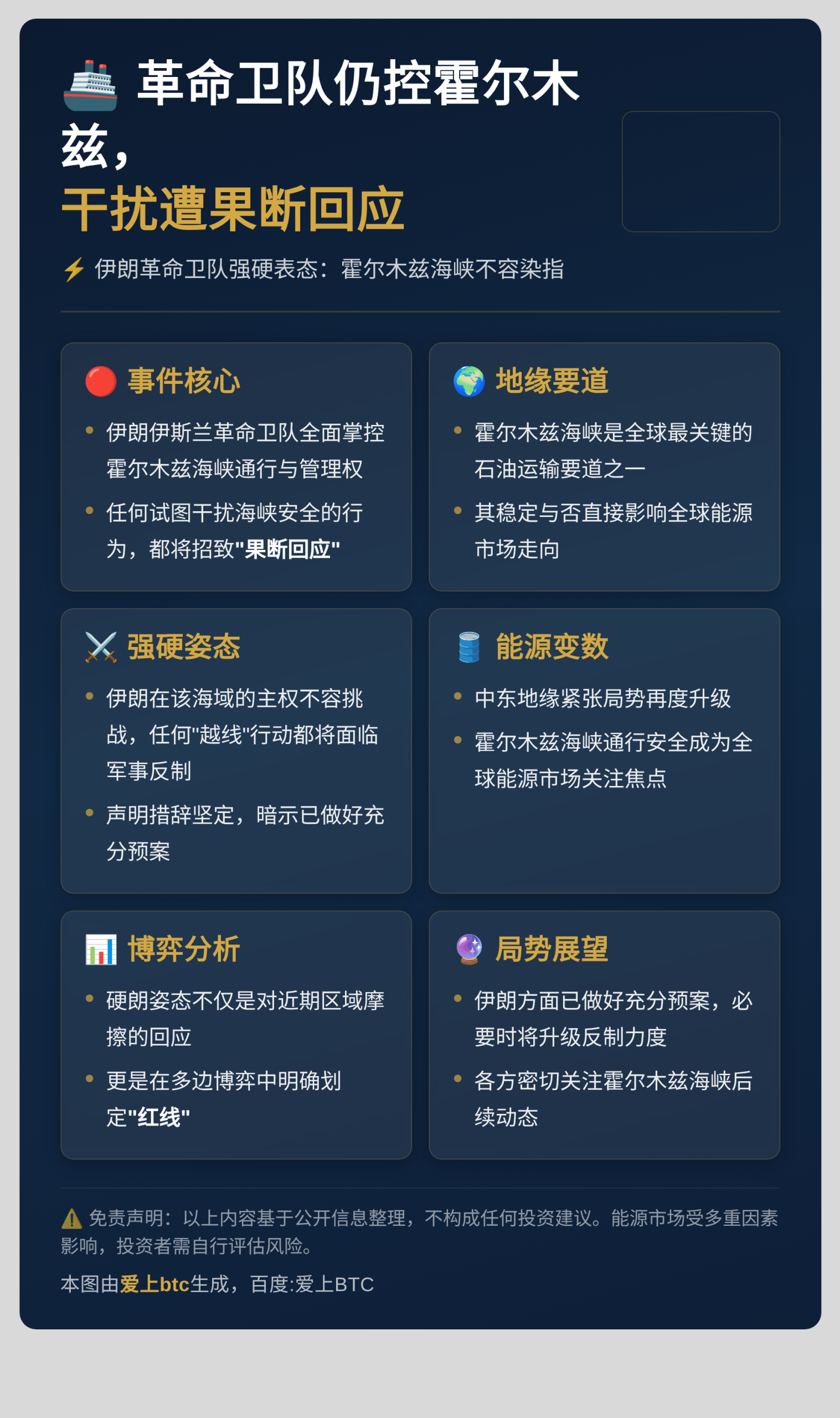 革命卫队仍控霍尔木兹，干扰遭果断回应