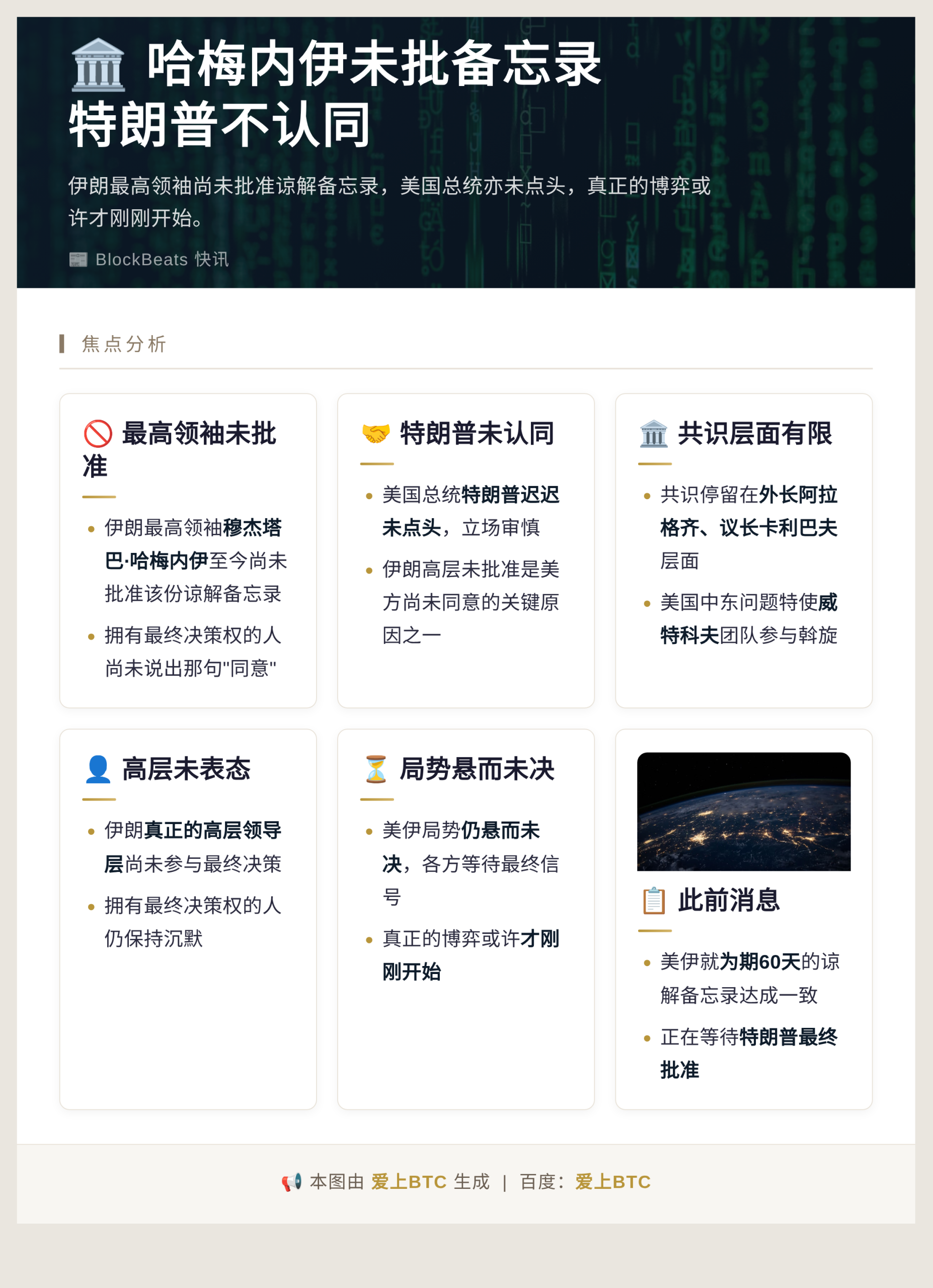 哈梅内伊未批备忘录 特朗普不认同