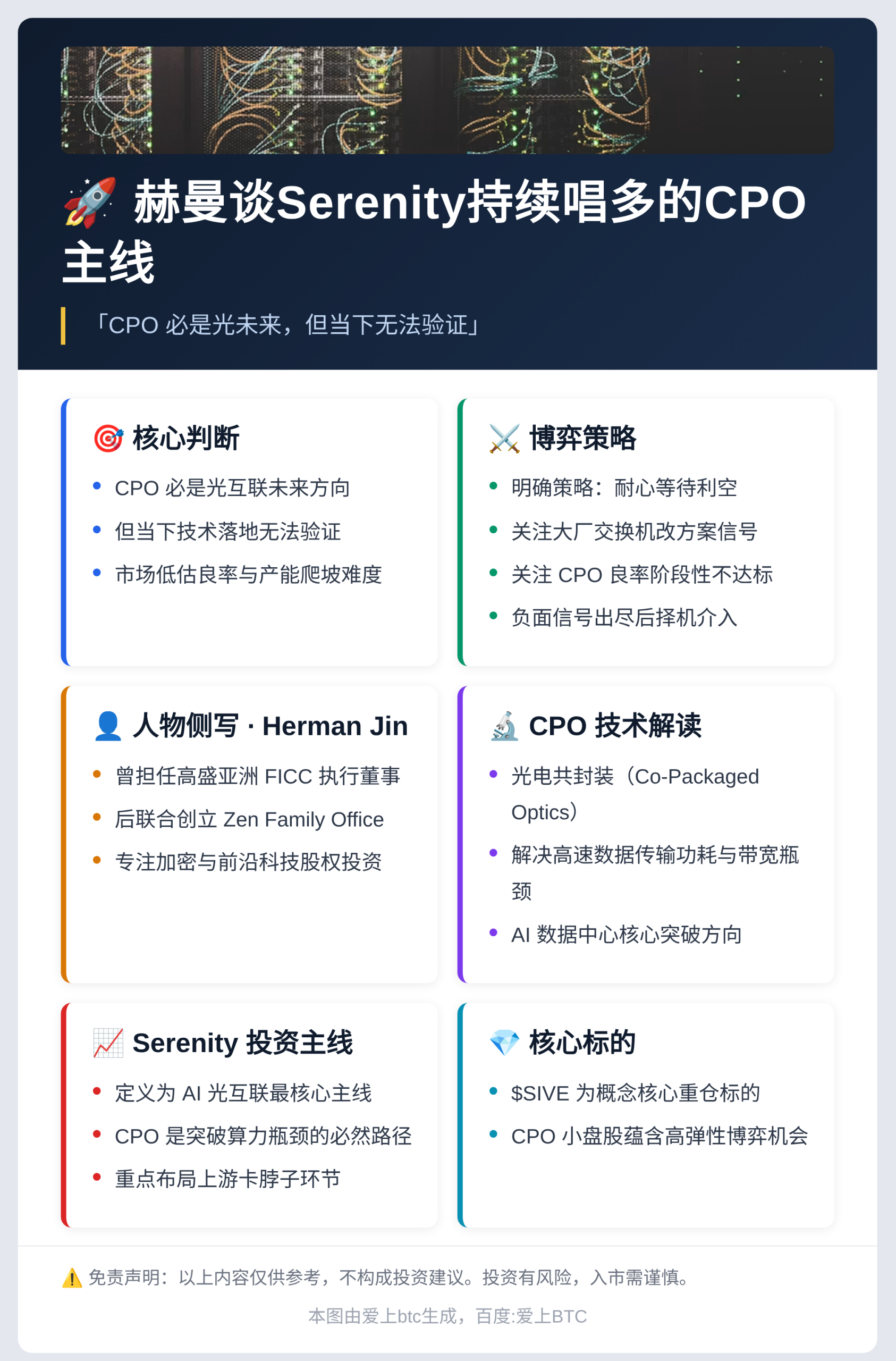赫曼谈Serenity持续唱多的CPO