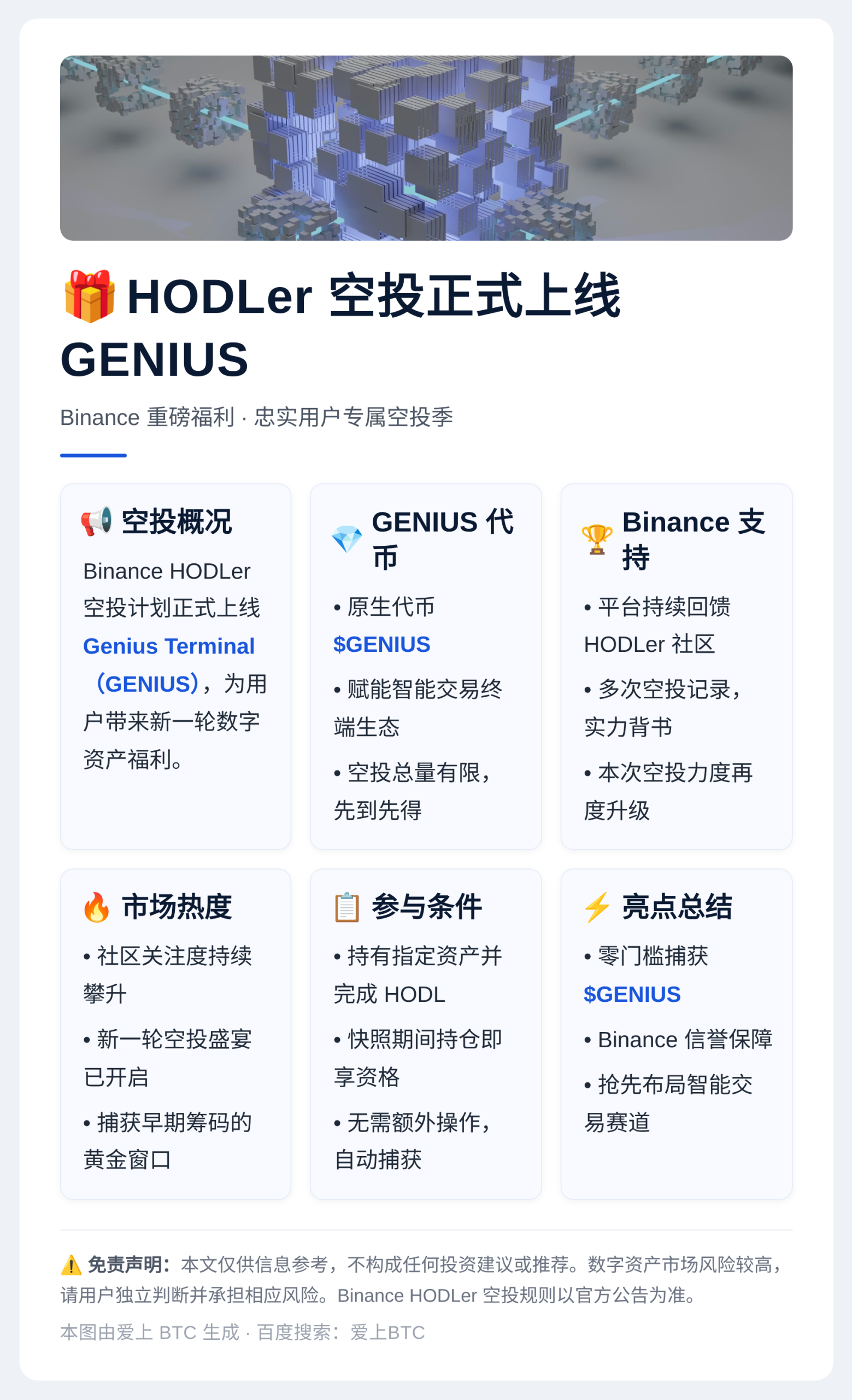 HODLer空投上线GENIUS