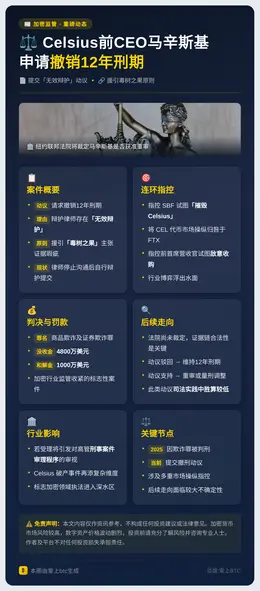 Celsius前CEO马辛斯基撤12年刑