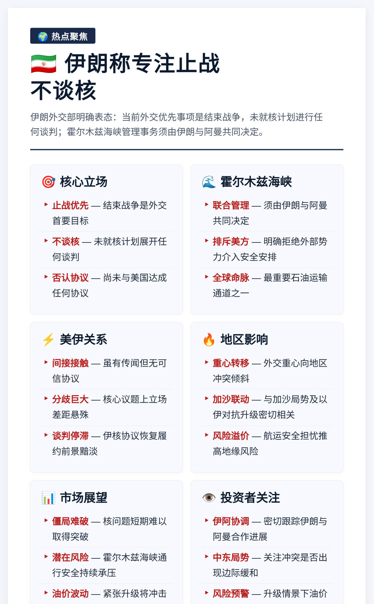 伊朗称专注止战不谈核插图1 伊朗称专注止战不谈核