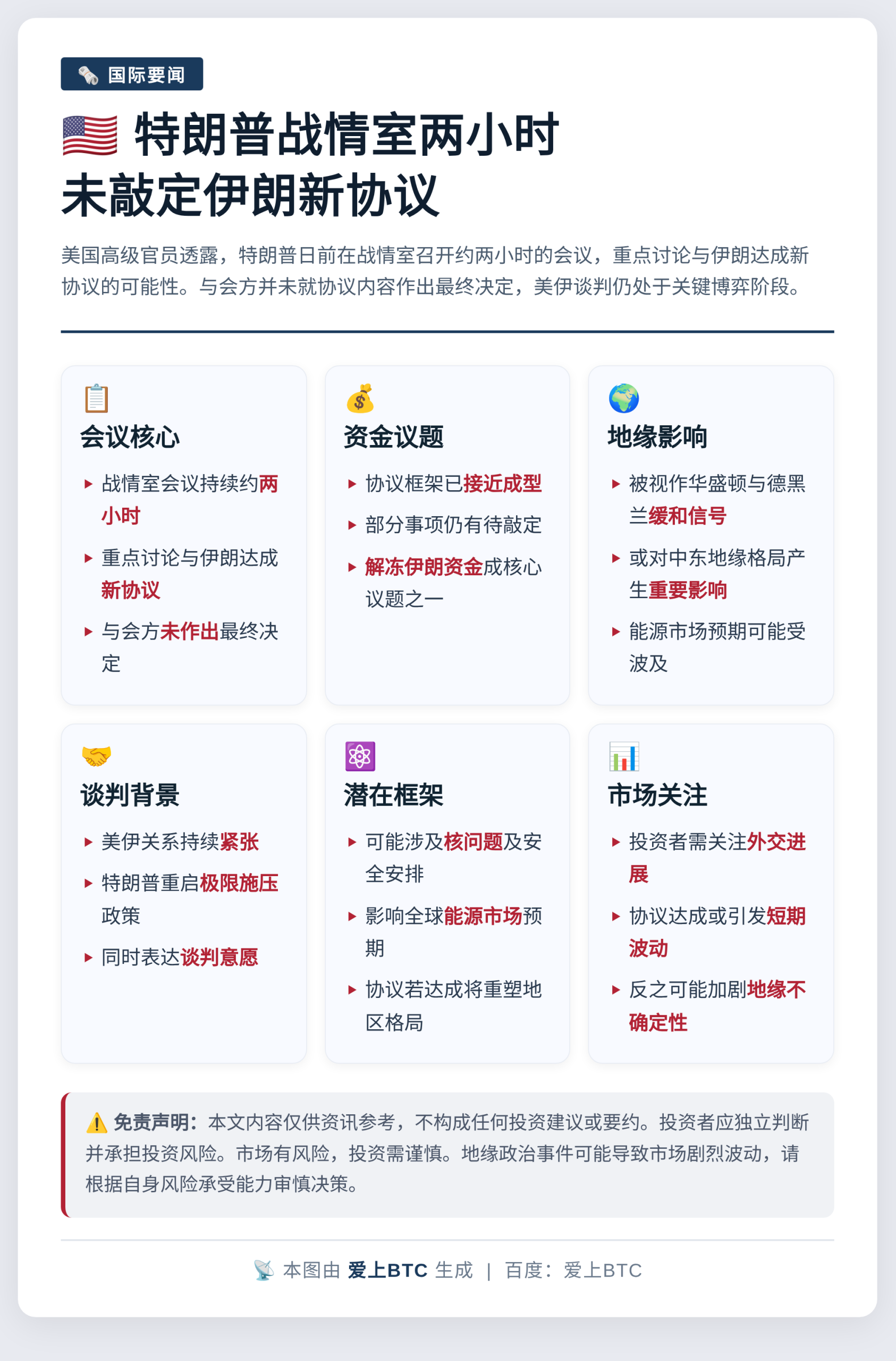 特朗普战情室两小时未敲定伊朗新协议插图1 特朗普战情室两小时未敲定伊朗新协议