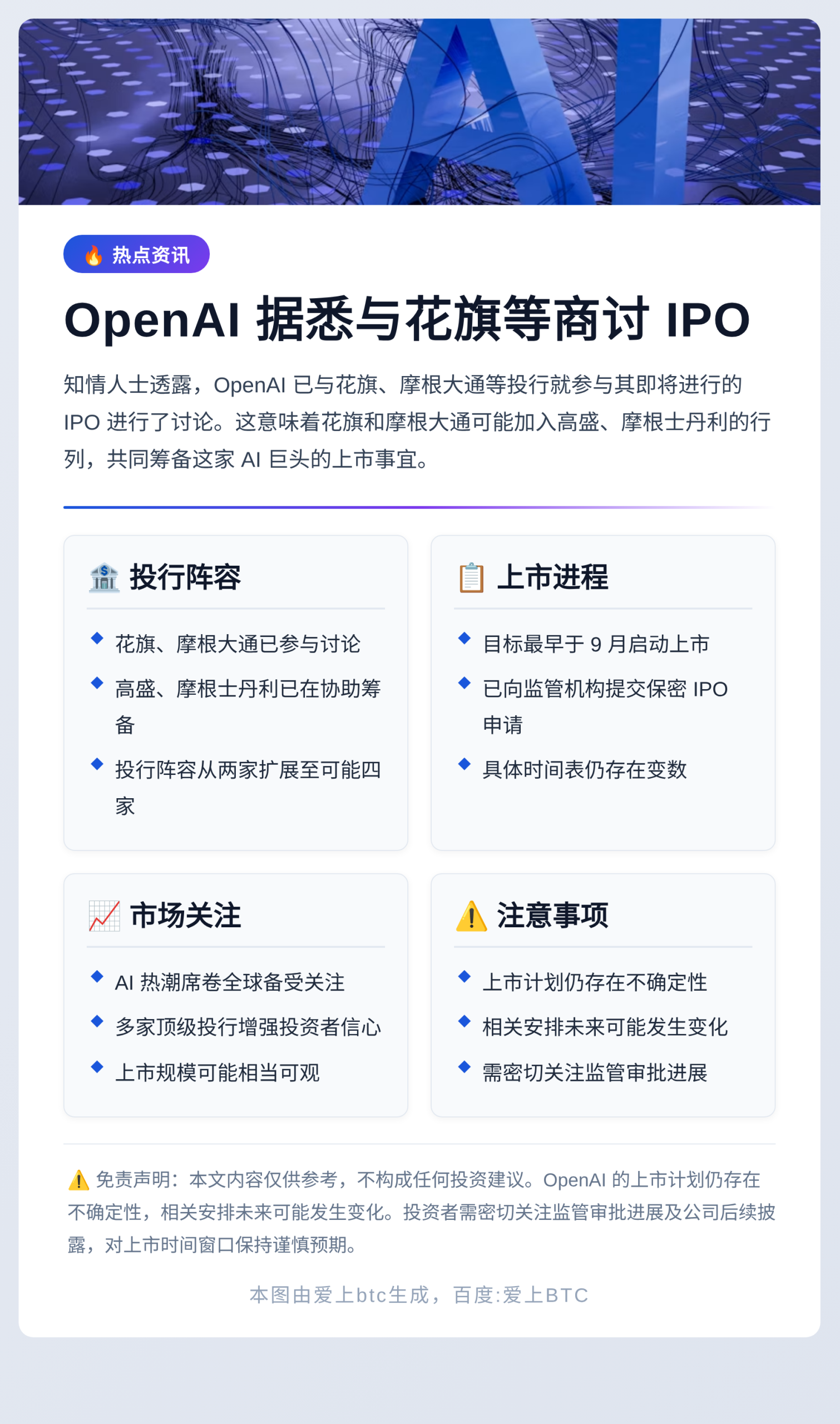 OpenAI 据悉与花旗等商讨 IPO插图 OpenAI 据悉与花旗等商讨 IPO