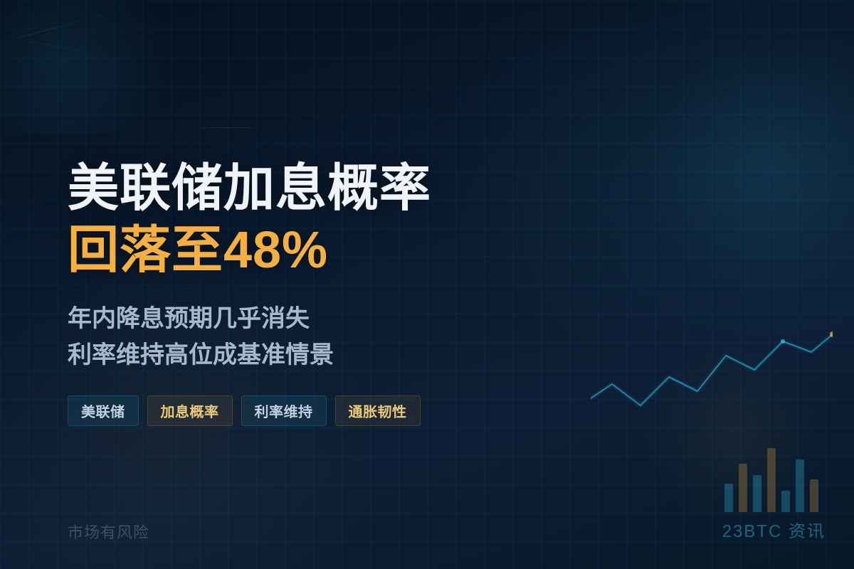 美联储加息概率回落至48%