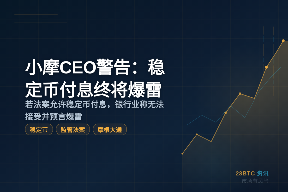 小摩CEO警告：稳定币付息终将爆雷