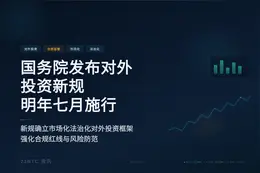 国务院发布对外投资新规 明年七月施行