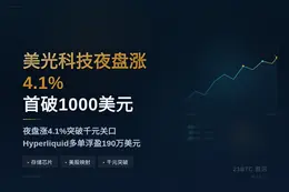 美光科技夜盘涨4.1%首破1000美元