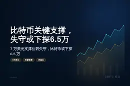 比特币关键支撑，失守或下探6.5万