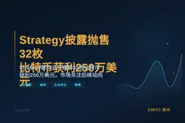 Strategy披露抛售32枚比特币获利250万美元