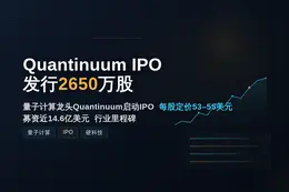 Quantinuum IPO发行2650万股 每股53-55